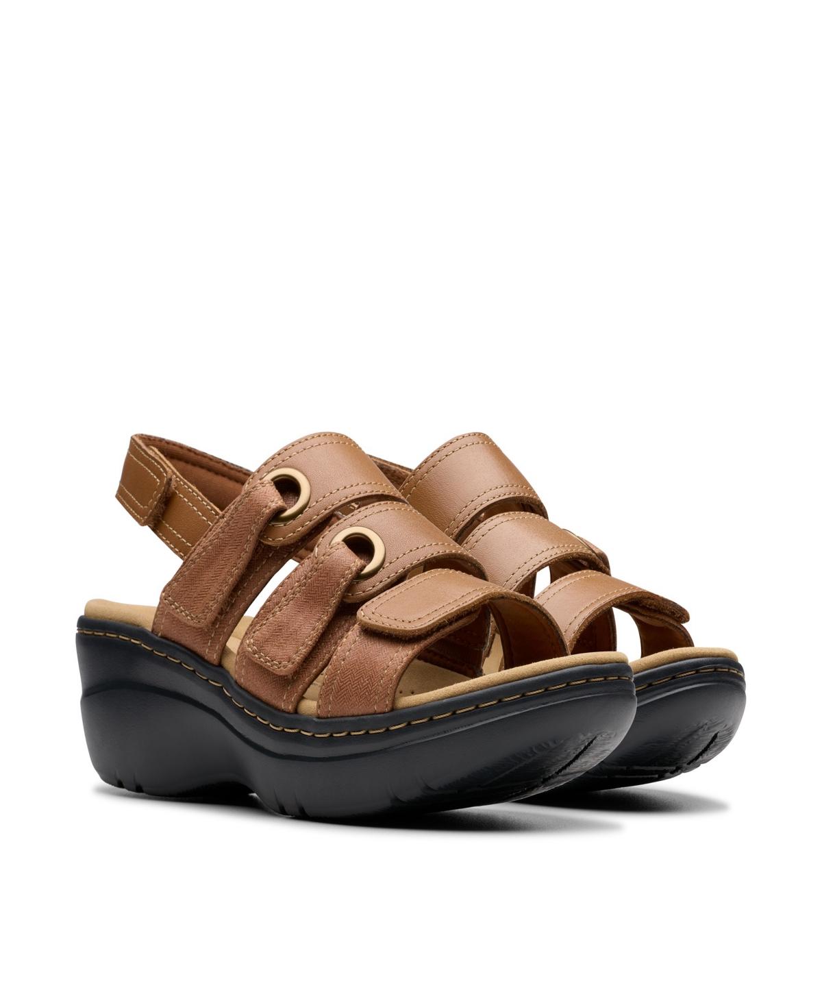 Clarks Collection Merliah2 Bali Wedge Sandals in Brown Lyst
