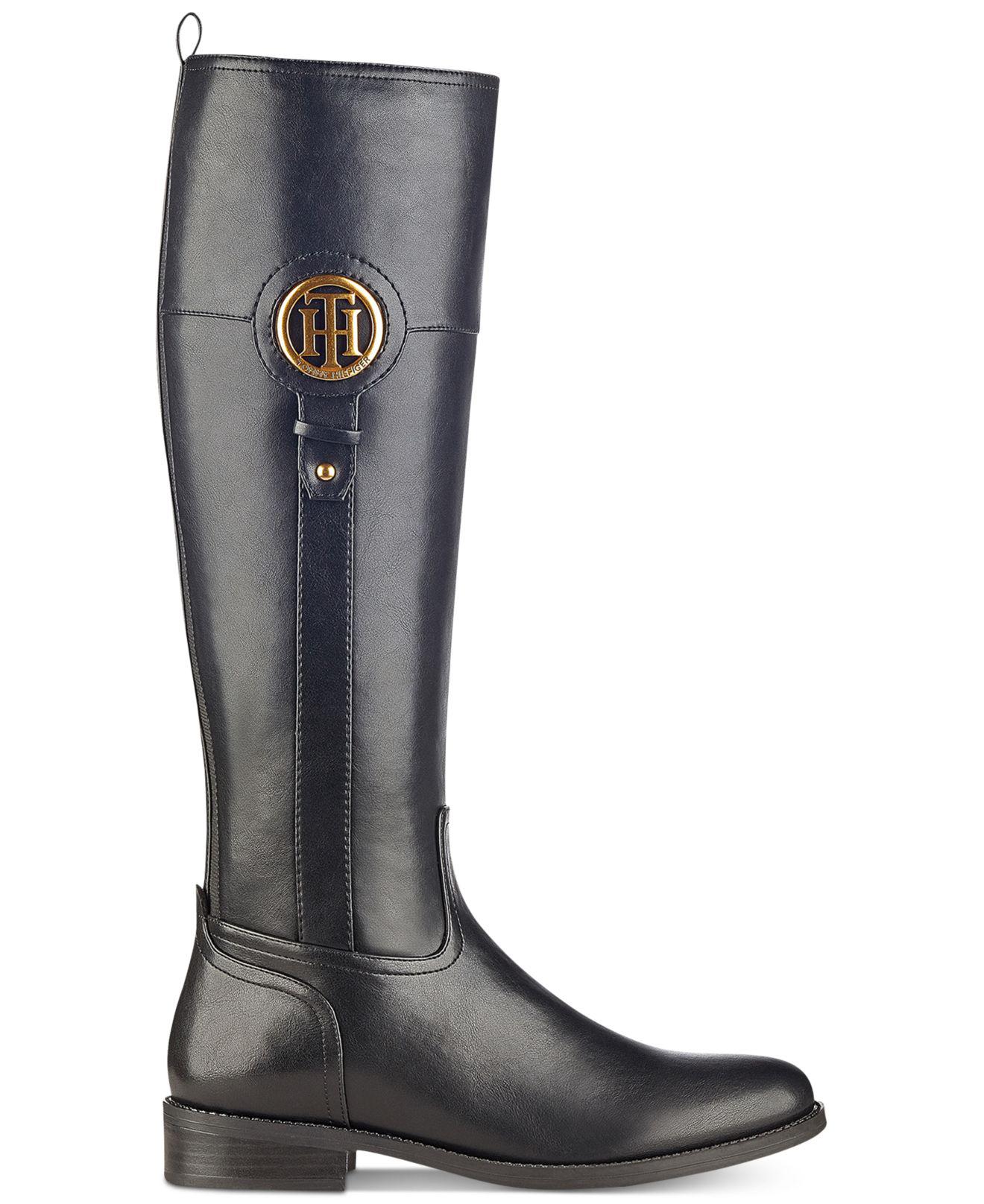 tommy hilfiger ilia wide calf riding boots