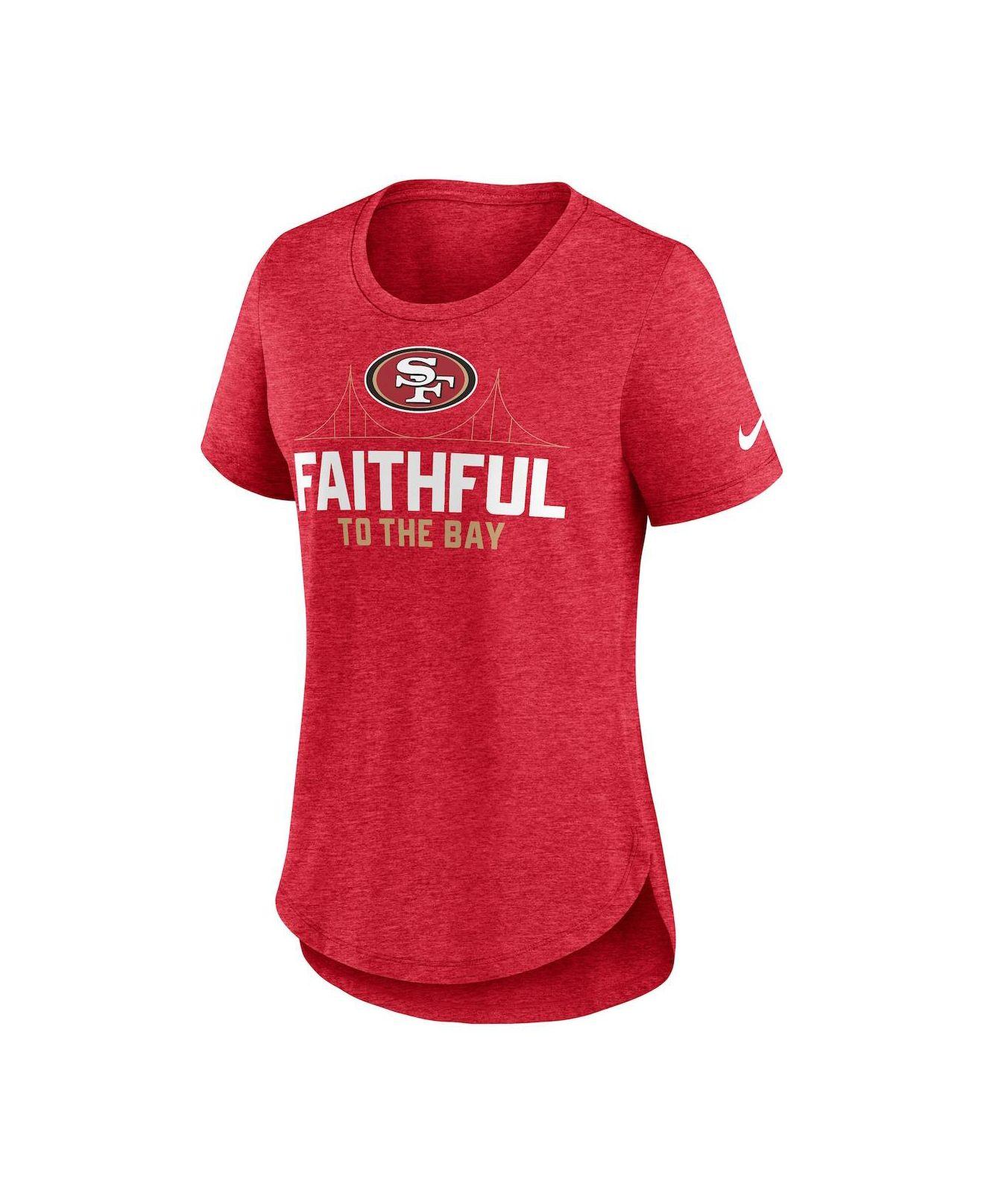 San Francisco 49ers Women's Faithful To The Bay T-Shirt - Heather Gray