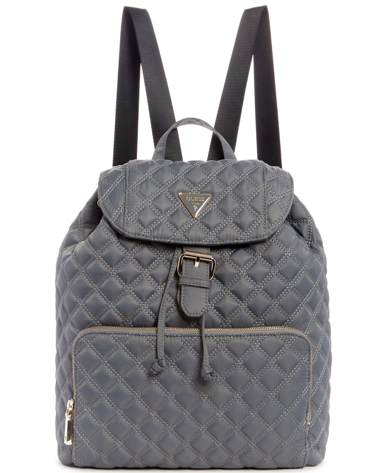 Guess Synthetic Jaxi Large Quilted Backpack in Gray - Lyst