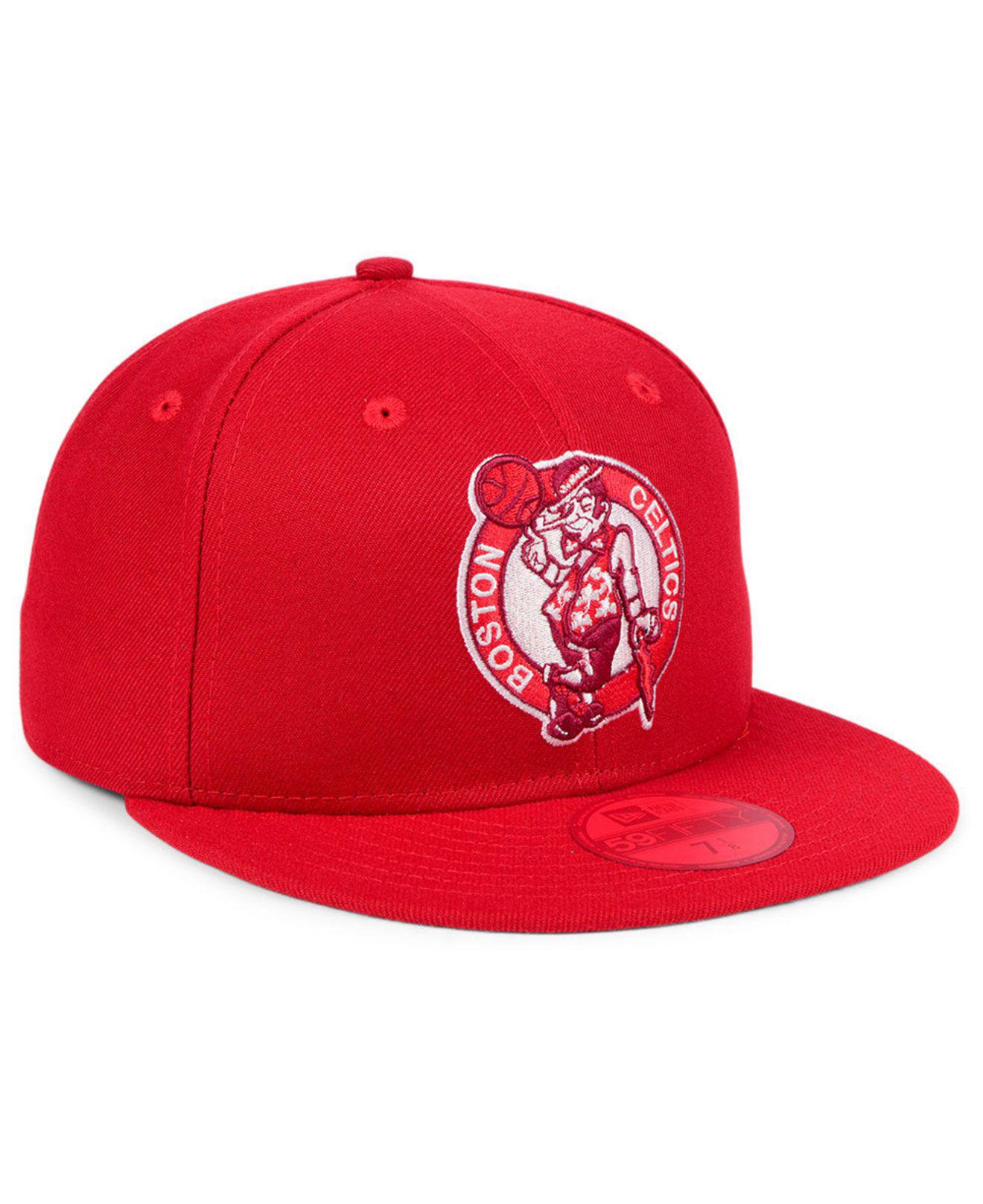 red boston celtics hat