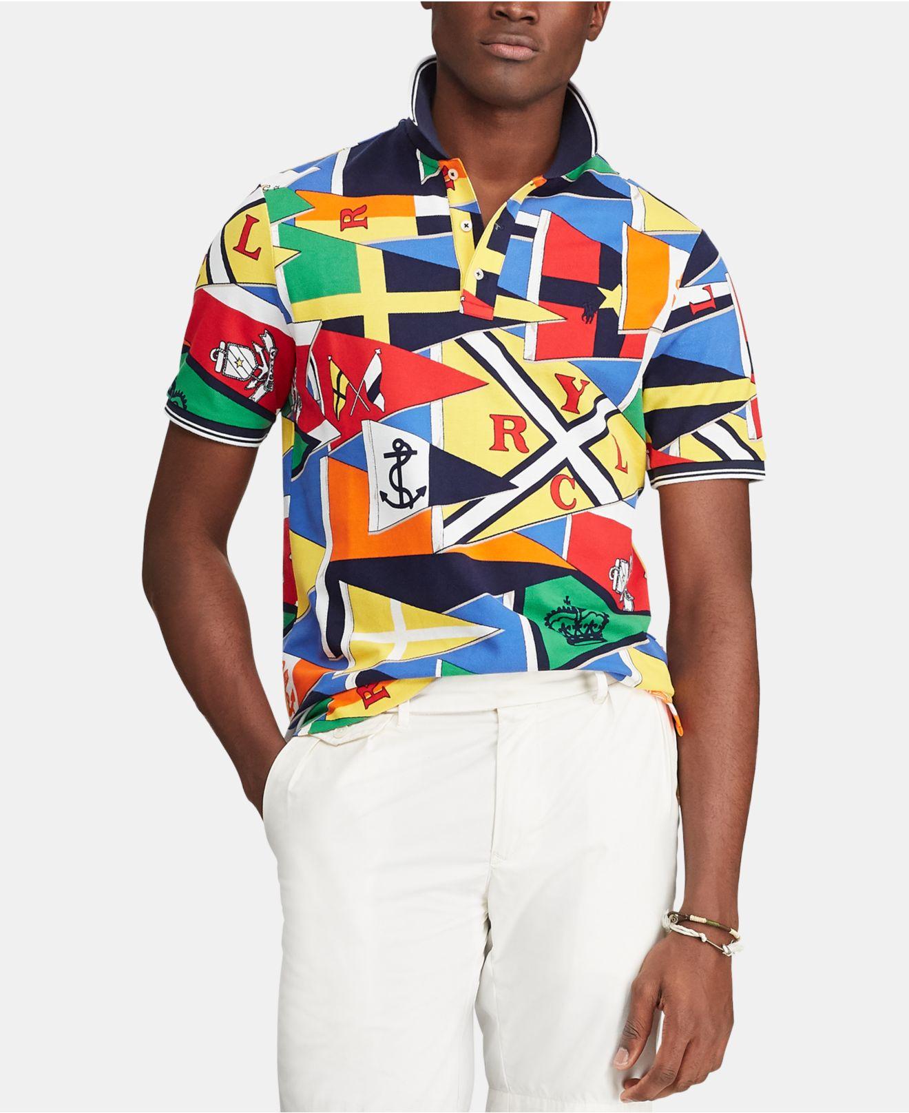 Polo Ralph Lauren Nautical Flag Classic-fit Mesh Polo Shirt for Men | Lyst