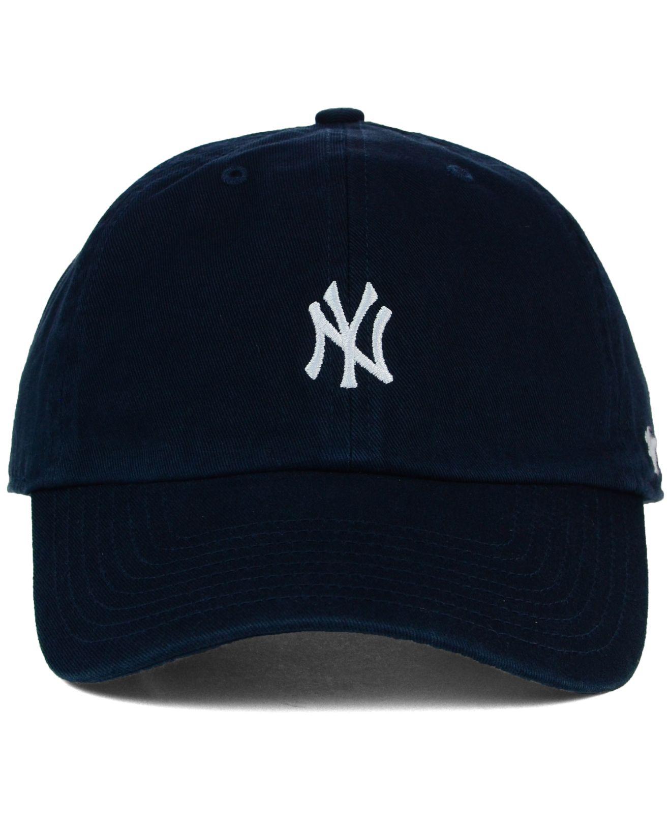 47 Brand New York Yankees Base Runner Clean Up Cap in Blue for Men | Lyst