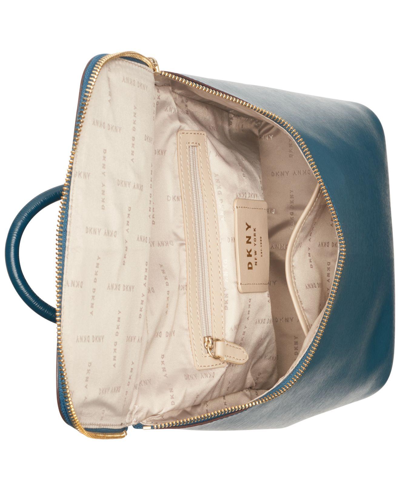 dkny bryant leather top zip backpack