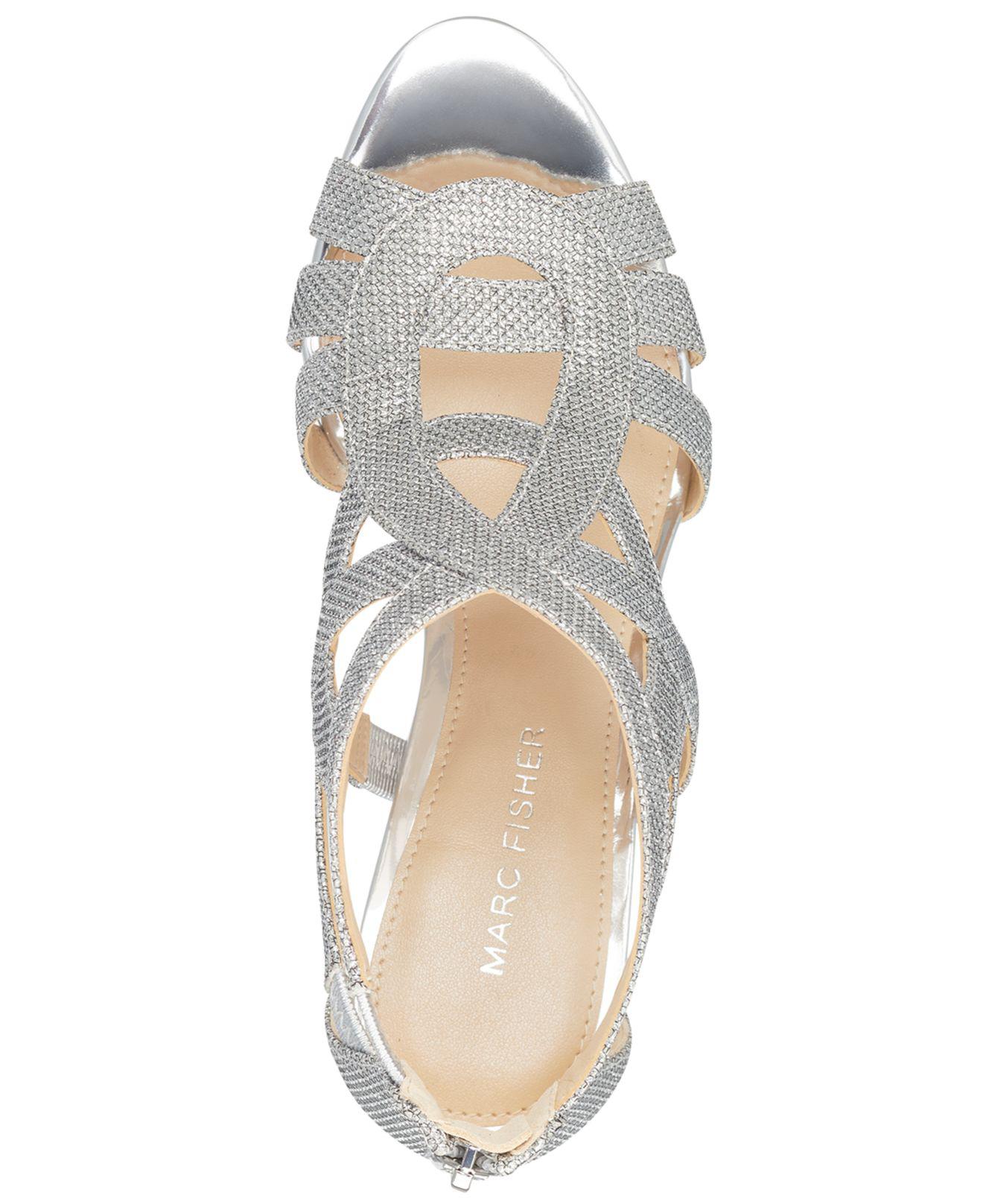 marc fisher nala mid heel evening sandals