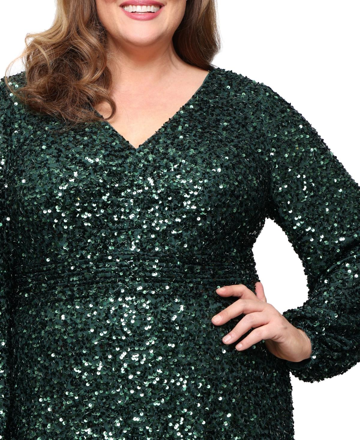 Alex Evenings Plus Size Sequin A-line Long Dress in Green | Lyst Alex Evenings Plus Size Sequin A-line Long Dress in Green | Lyst