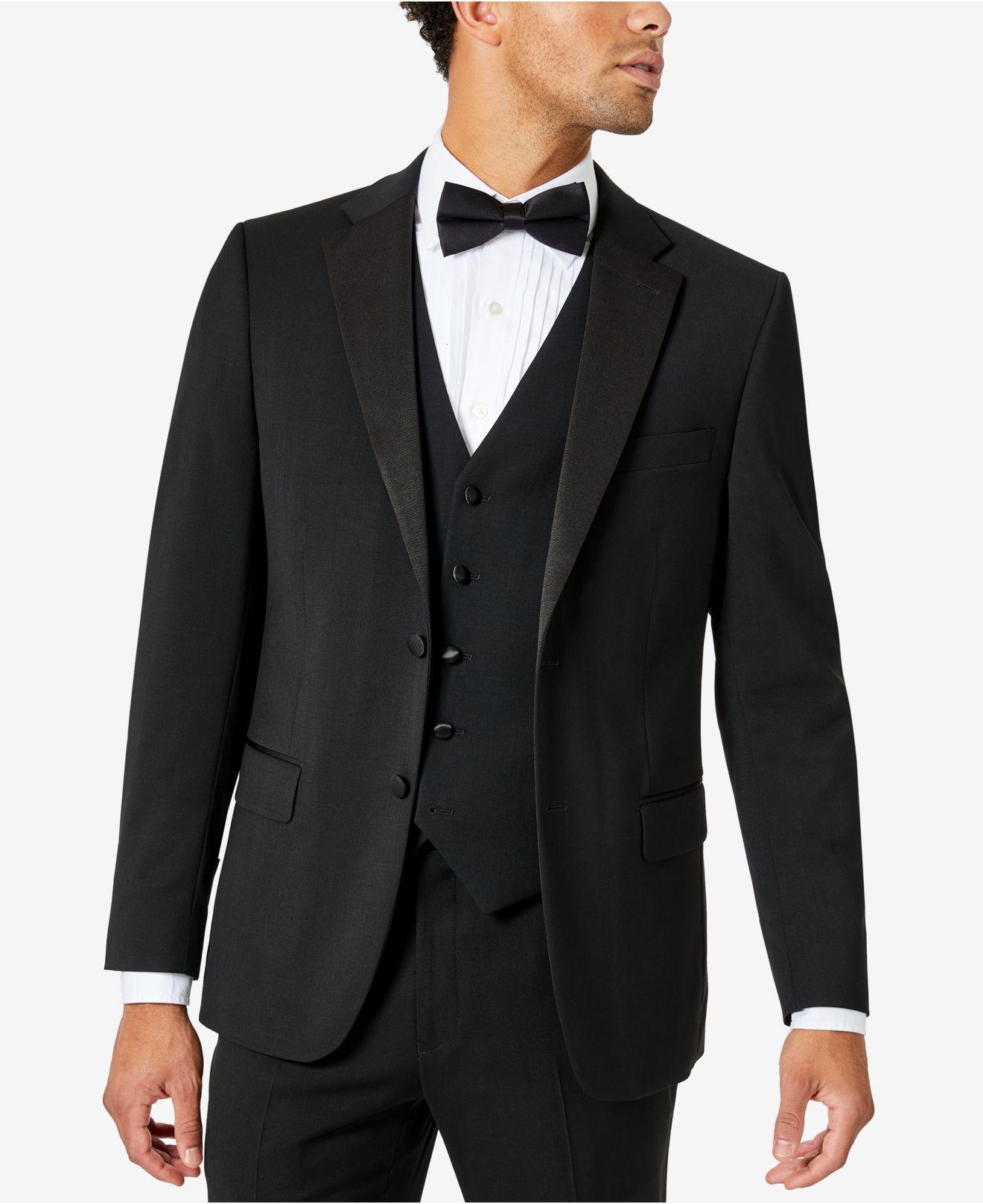 Tommy Hilfiger Wool Modern-fit Flex Stretch Tuxedo Jacket in Black ...