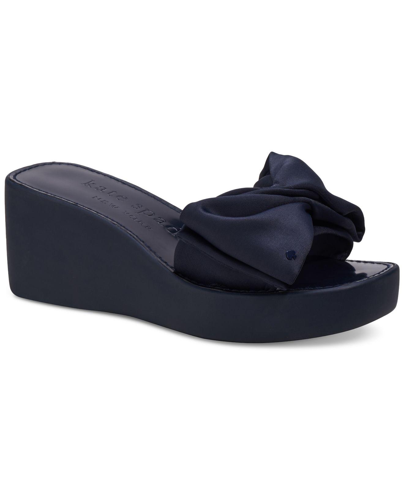 Kate Spade Bikini Platform Wedge Sandals in Blue Lyst