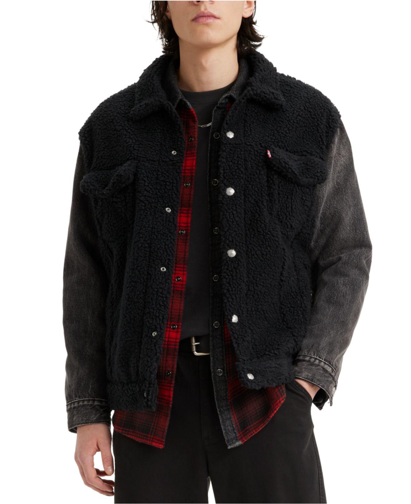 Levi's Relaxed Fit Hybrid Trucker Jacket in Black for Men Lyst