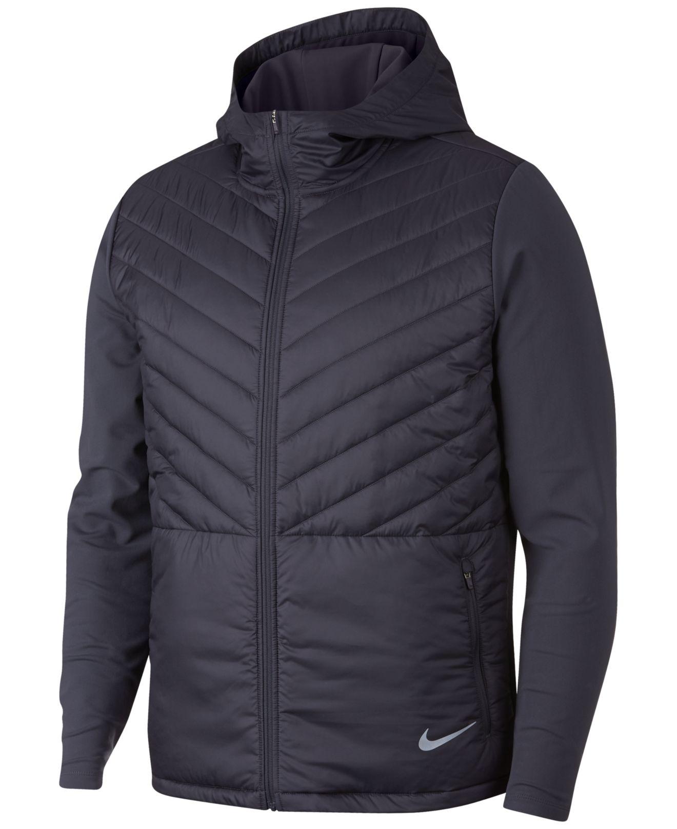 Nike Aerolayer Hooded Running Jacket in Blue for Men | Lyst