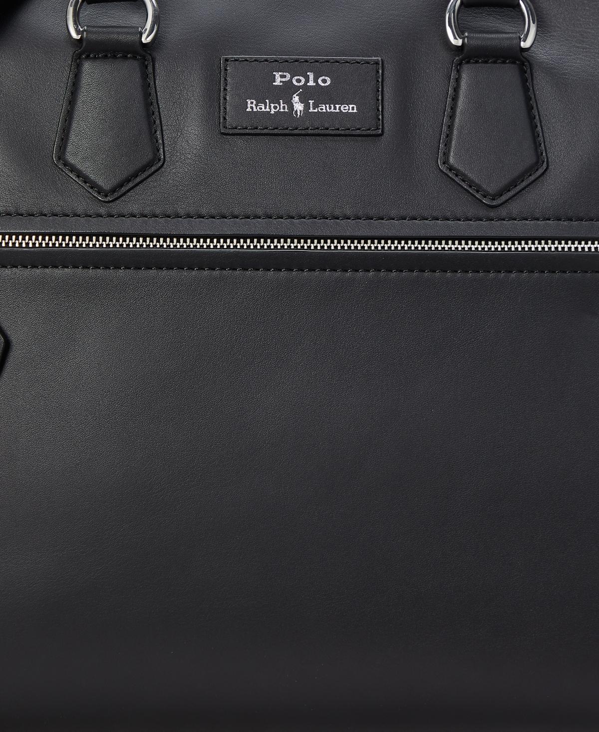 Polo Ralph Lauren Smooth Leather Commuter Bag in Black for Men Lyst