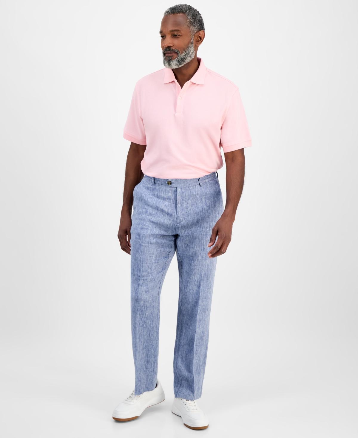 club room dress pants Club Room Mens Performance Mid-Rise Straight Leg Pants, Basic Navy