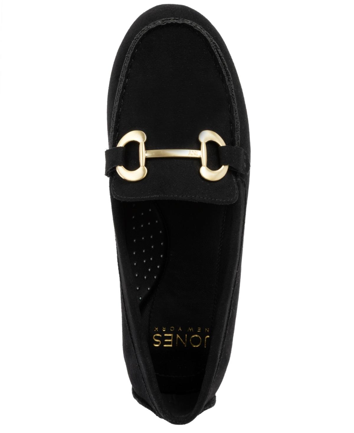 Jones New York Black Loafers with Gold Detail Jones New York classy chic black loafer block heel... | Depop main image 3