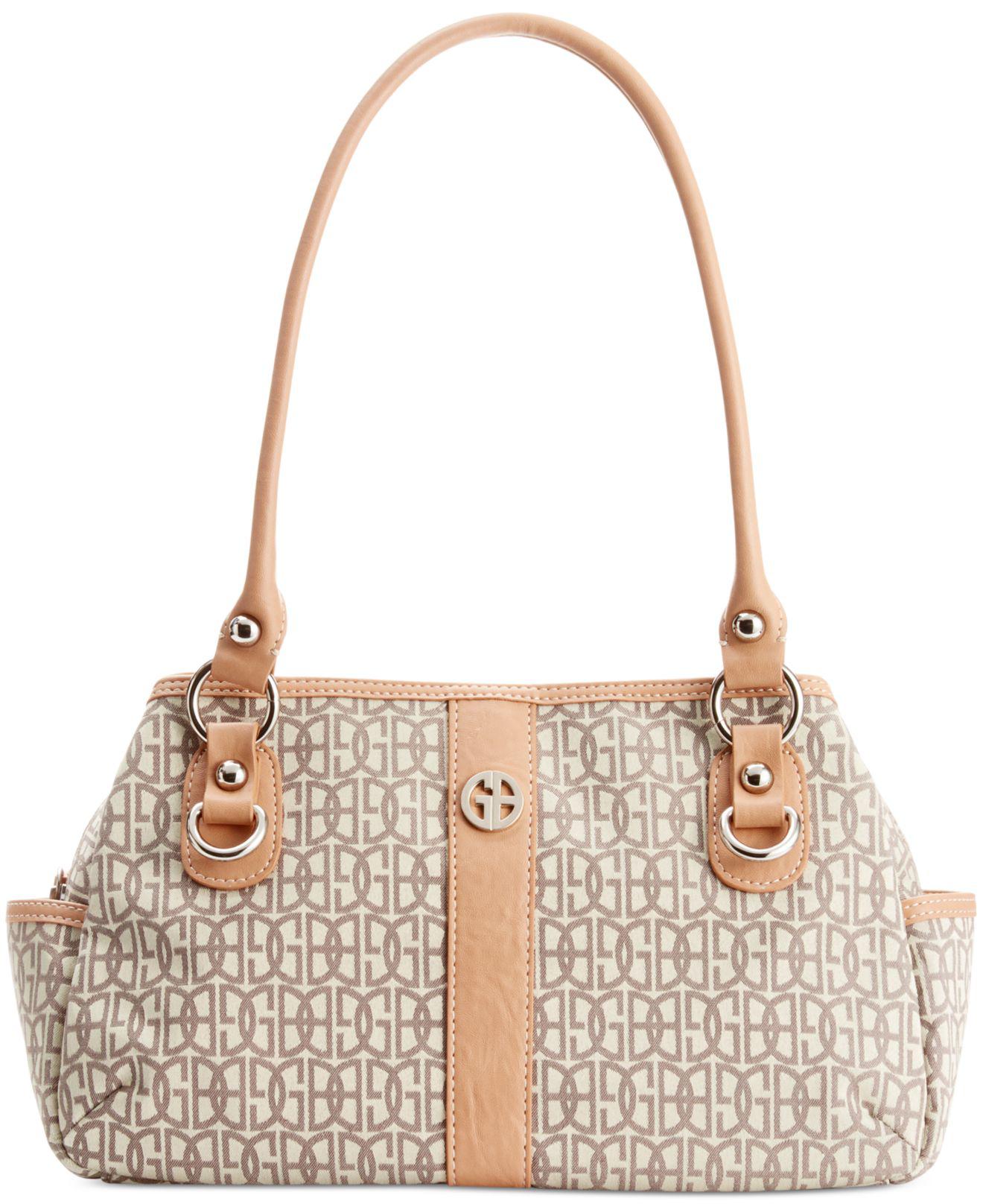 Giani Bernini Synthetic Signature Swagger Satchel in Taupe (Brown) Lyst
