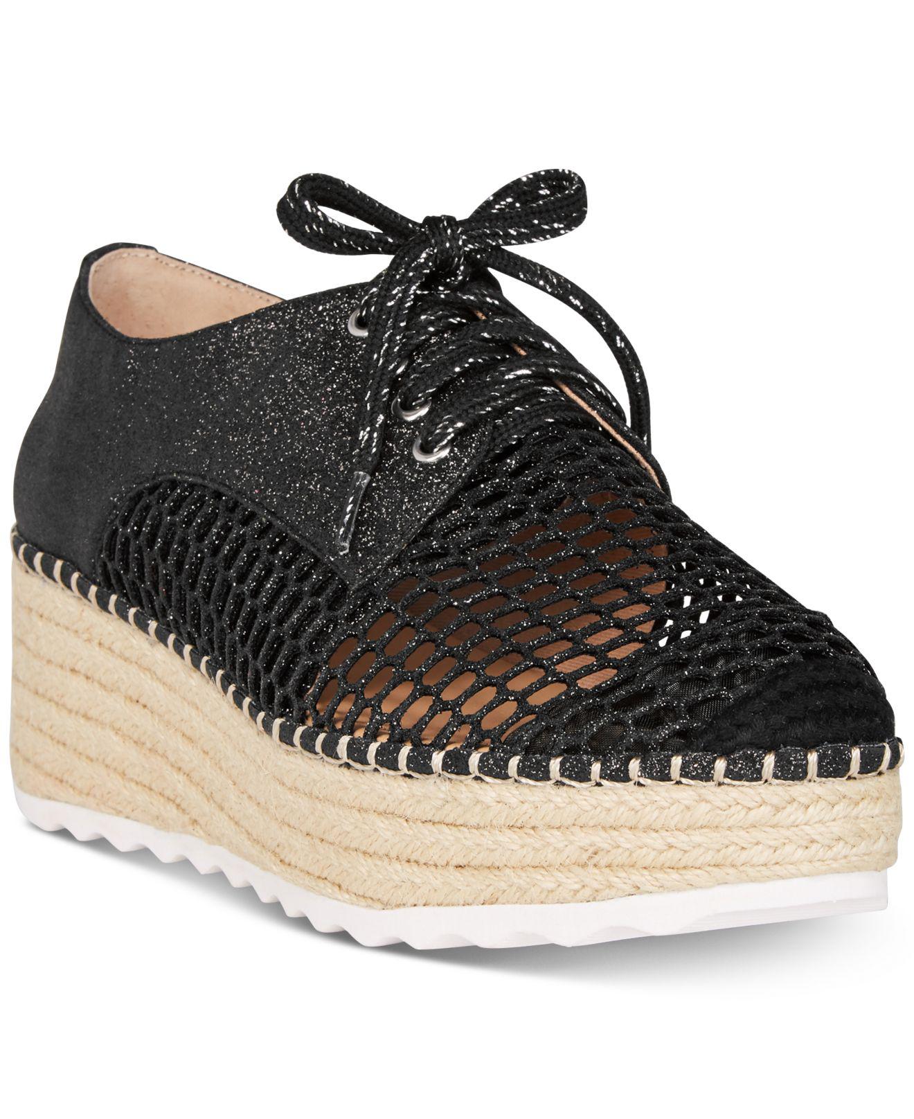 INC International Concepts Abrelia Espadrille Platform Sneakers, Created For Macy's in Black - Lyst