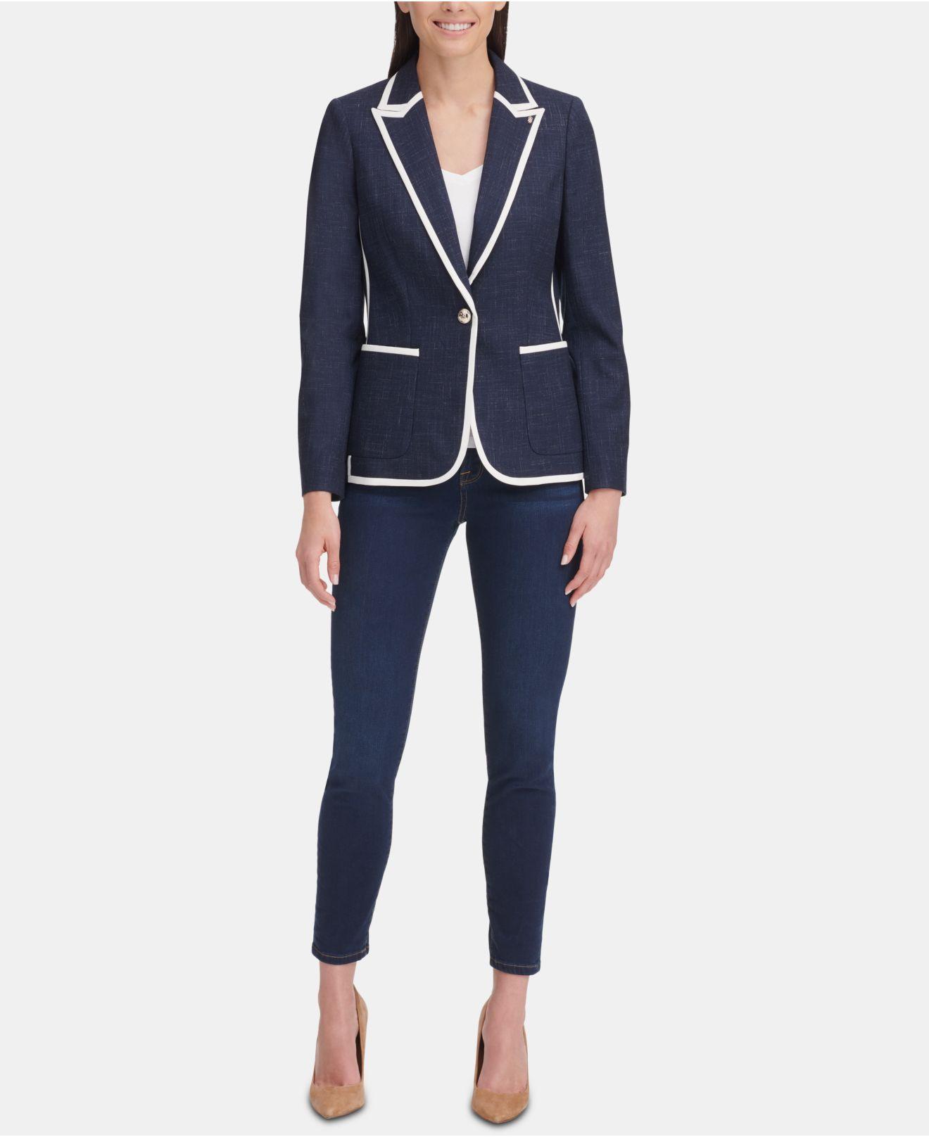 tommy hilfiger one button blazer