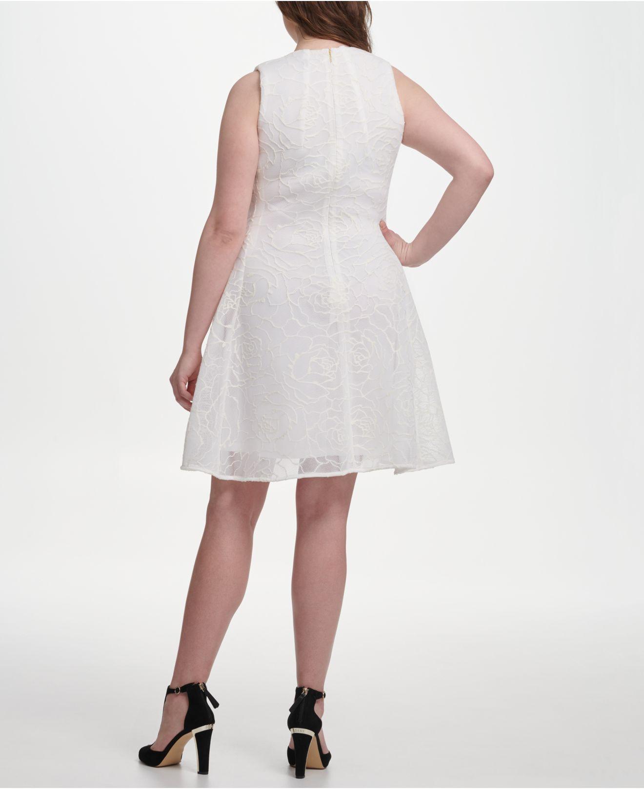 dkny white wrap dress