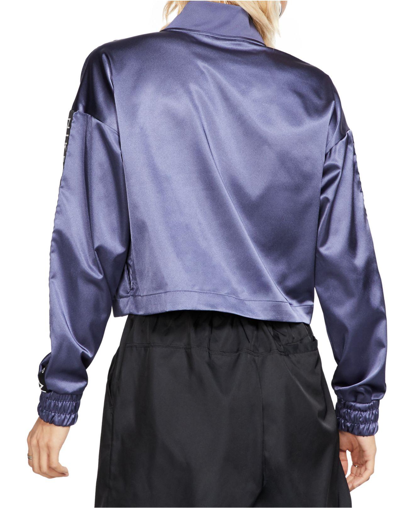 nike satin track jacket