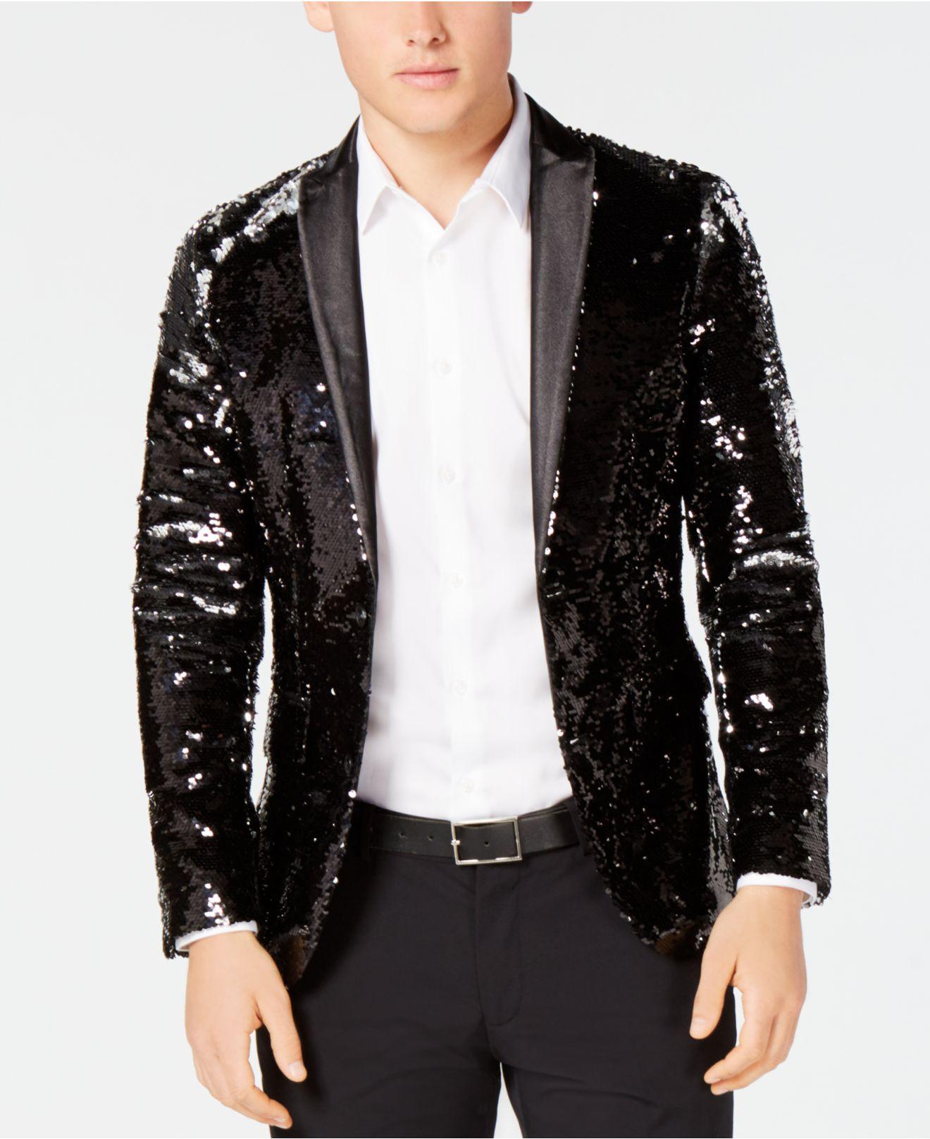 INC Sequined Polyester Special Occasion Blazer Jacket BHFO 8299 