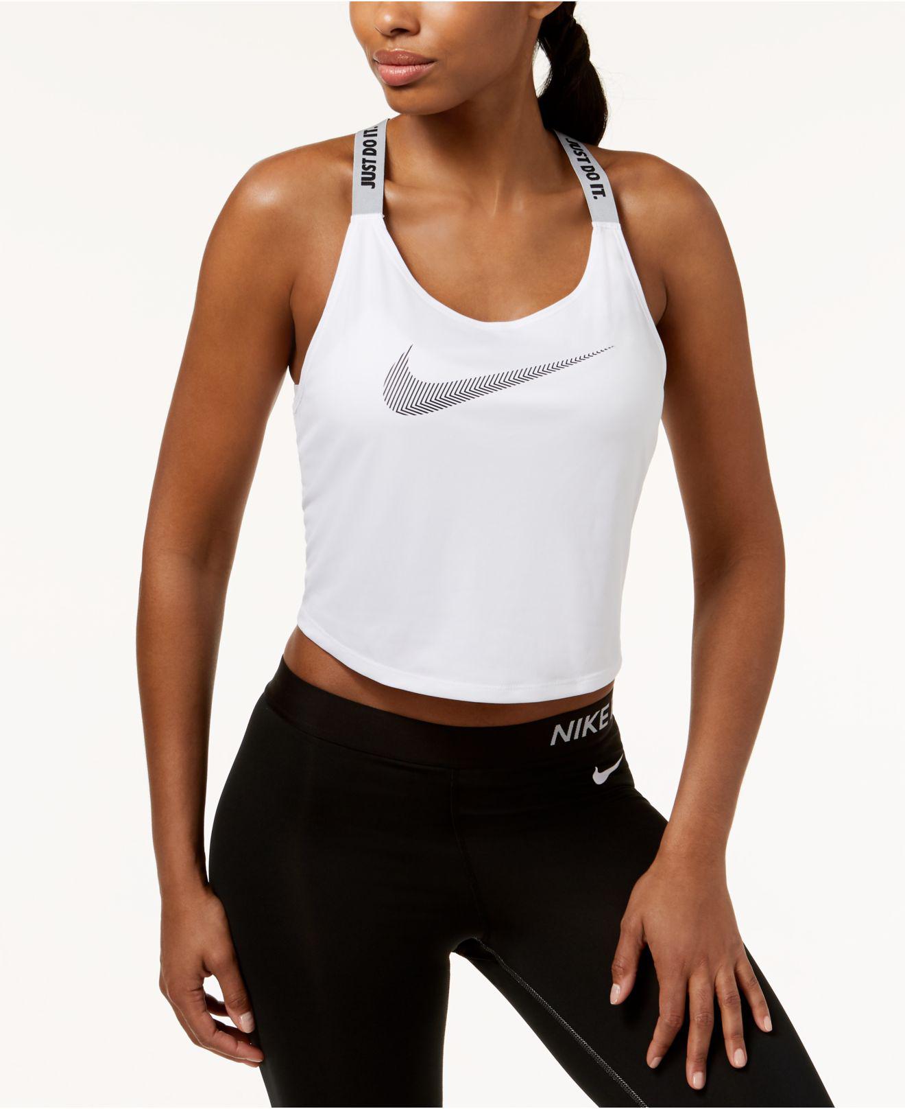nike women's dry cropped training tank top