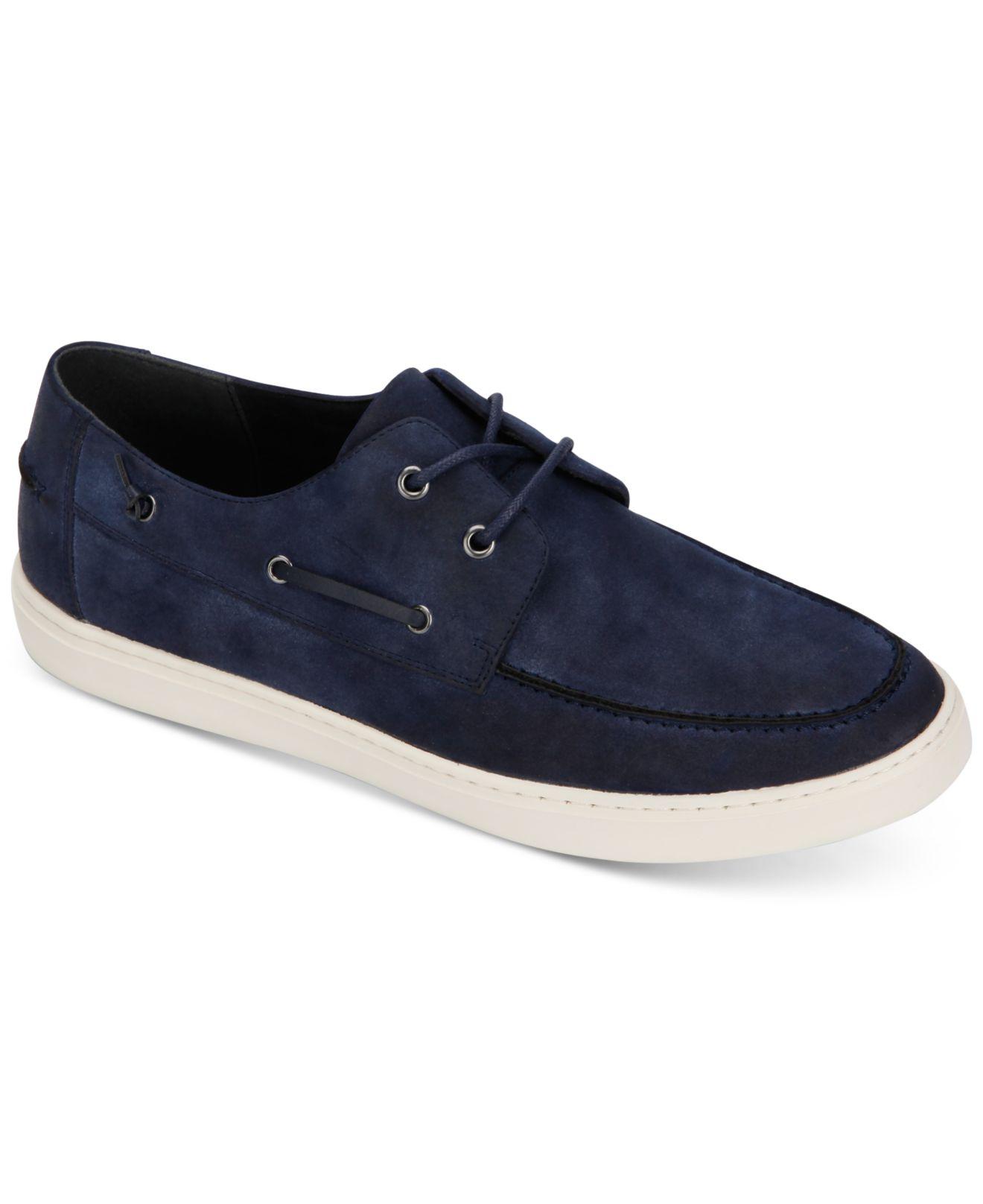 Kenneth Cole Reaction Indy Boat Shoes in Navy (Blue) for Men - Save 65% ...