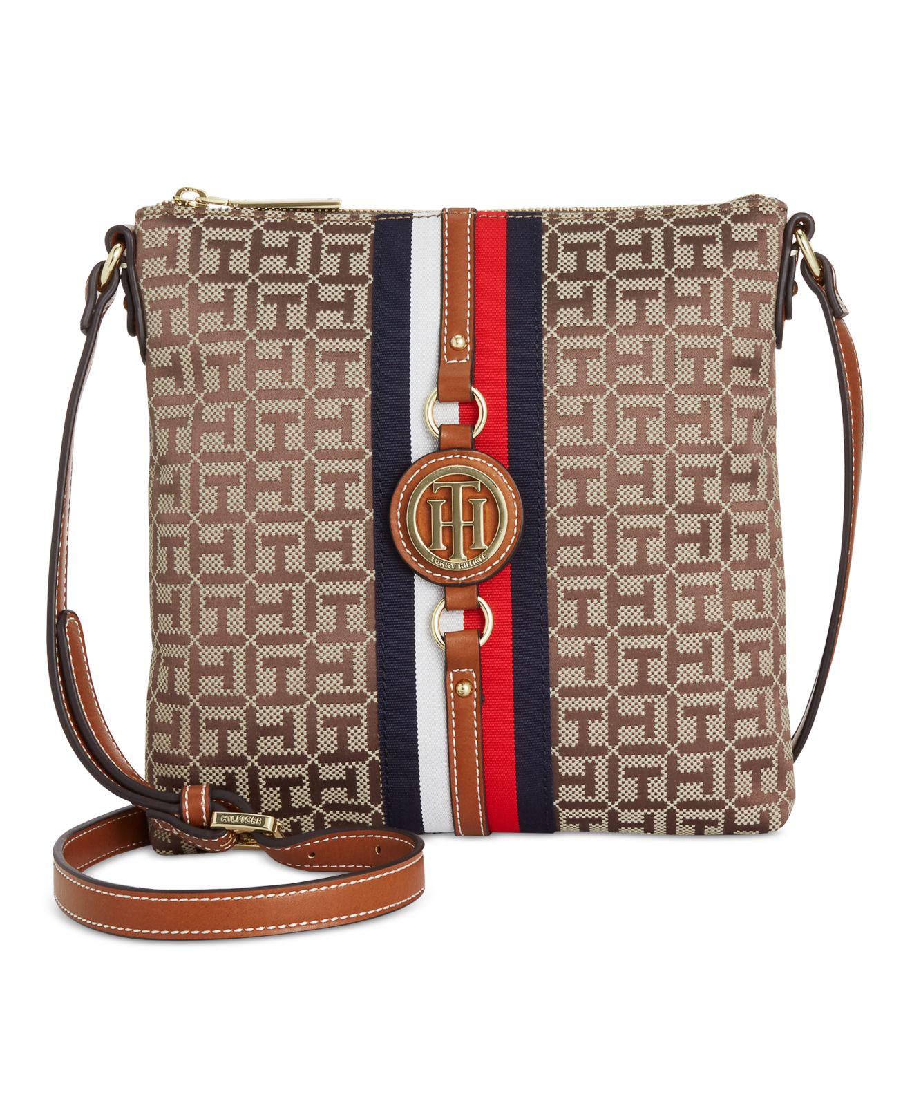 Tommy Hilfiger Jaden Monogram Jacquard Small Crossbody - Lyst