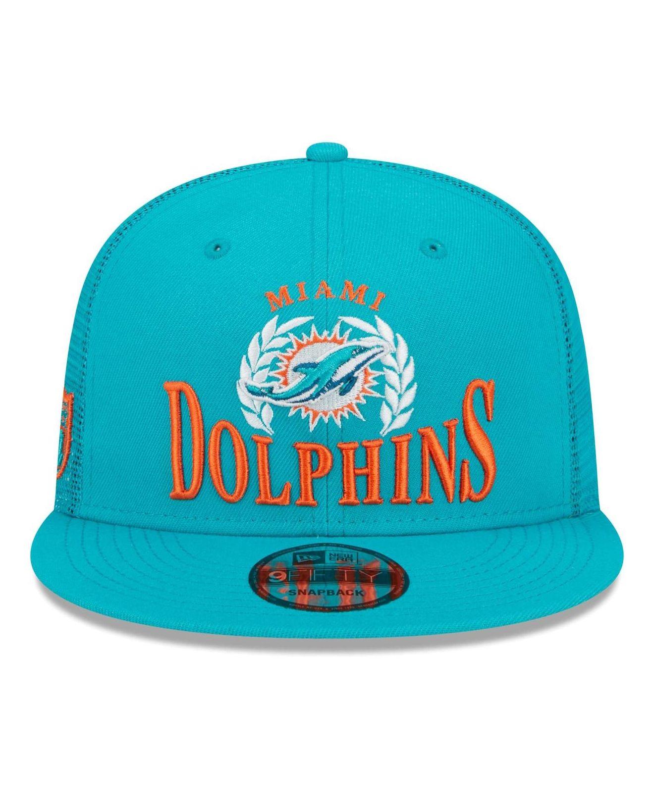 KTZ Miami Dolphins Black Metallic Gold 9fifty Snapback Cap for Men