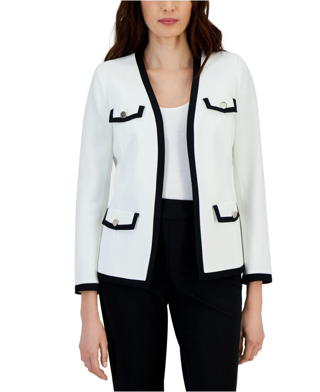 Kasper top white jacket