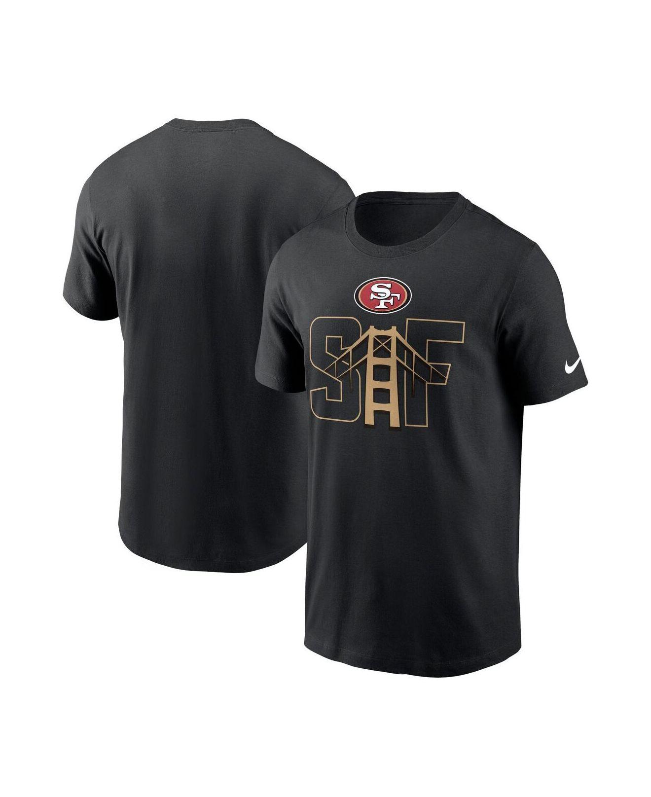 Men's San Francisco 49ers Nike Scarlet Lockup Essential T-Shirt in