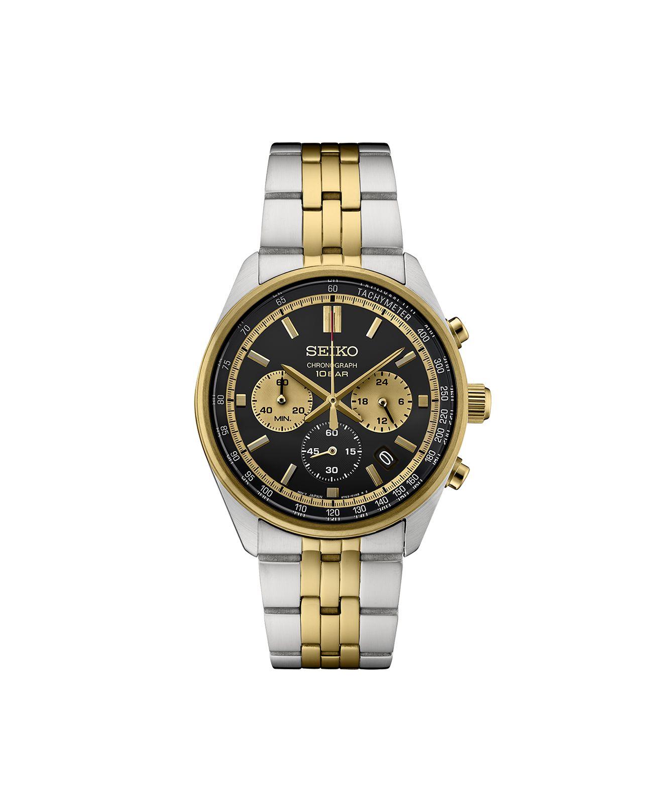 Seiko Chronograph Essentials Twotone Stainless Steel Bracelet Watch