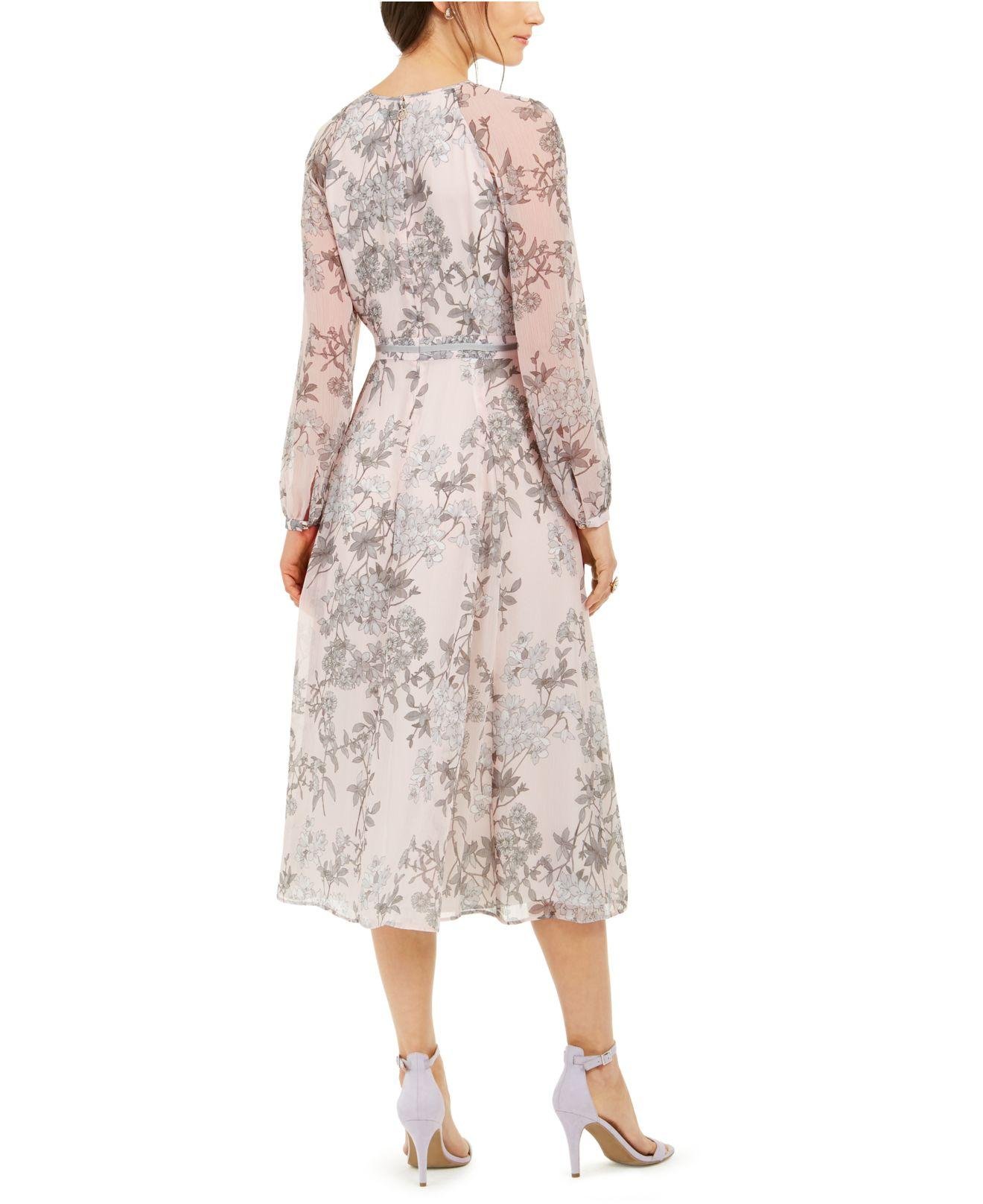 Tommy Hilfiger Diana Floral-print Chiffon Midi Dress, Created For Macy's |  Lyst