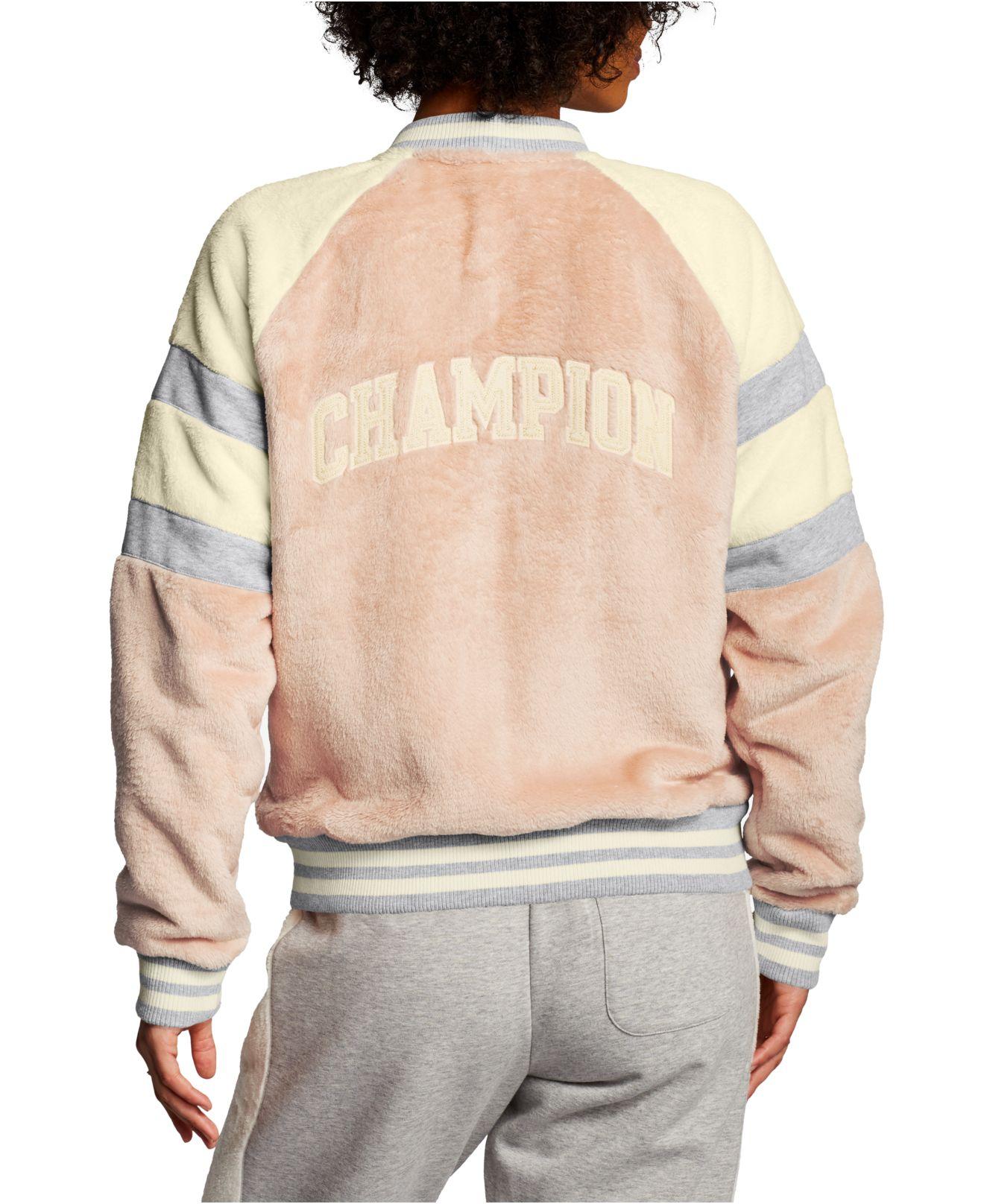 champion faux fur jacket