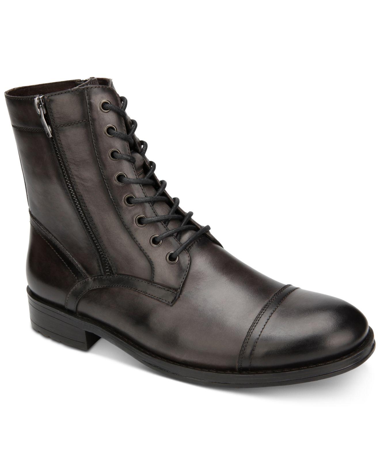 hugh cap toe lace up boot