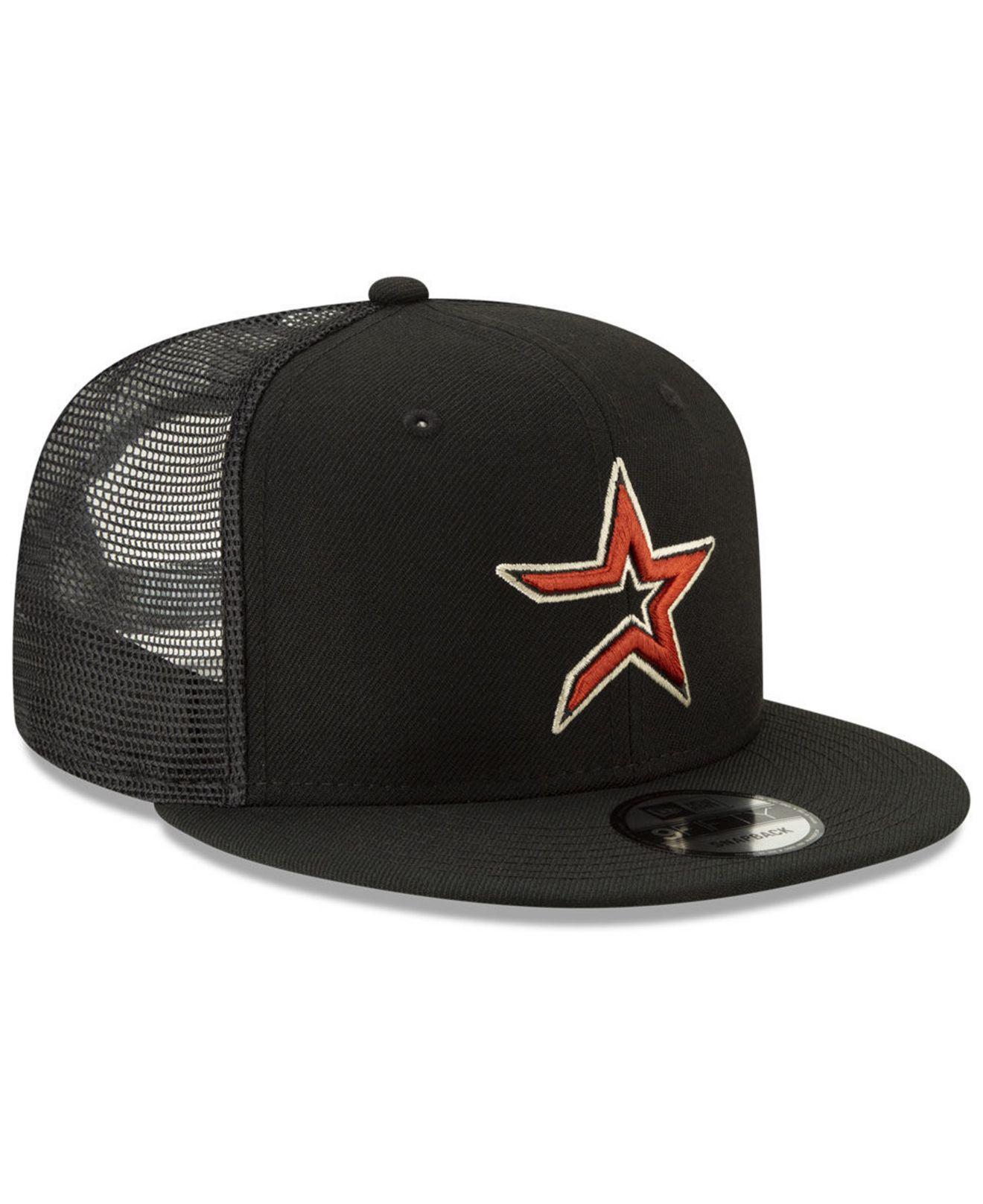KTZ Houston Astros Coop All Day Mesh Back 9fifty Snapback Cap in Black for  Men | Lyst