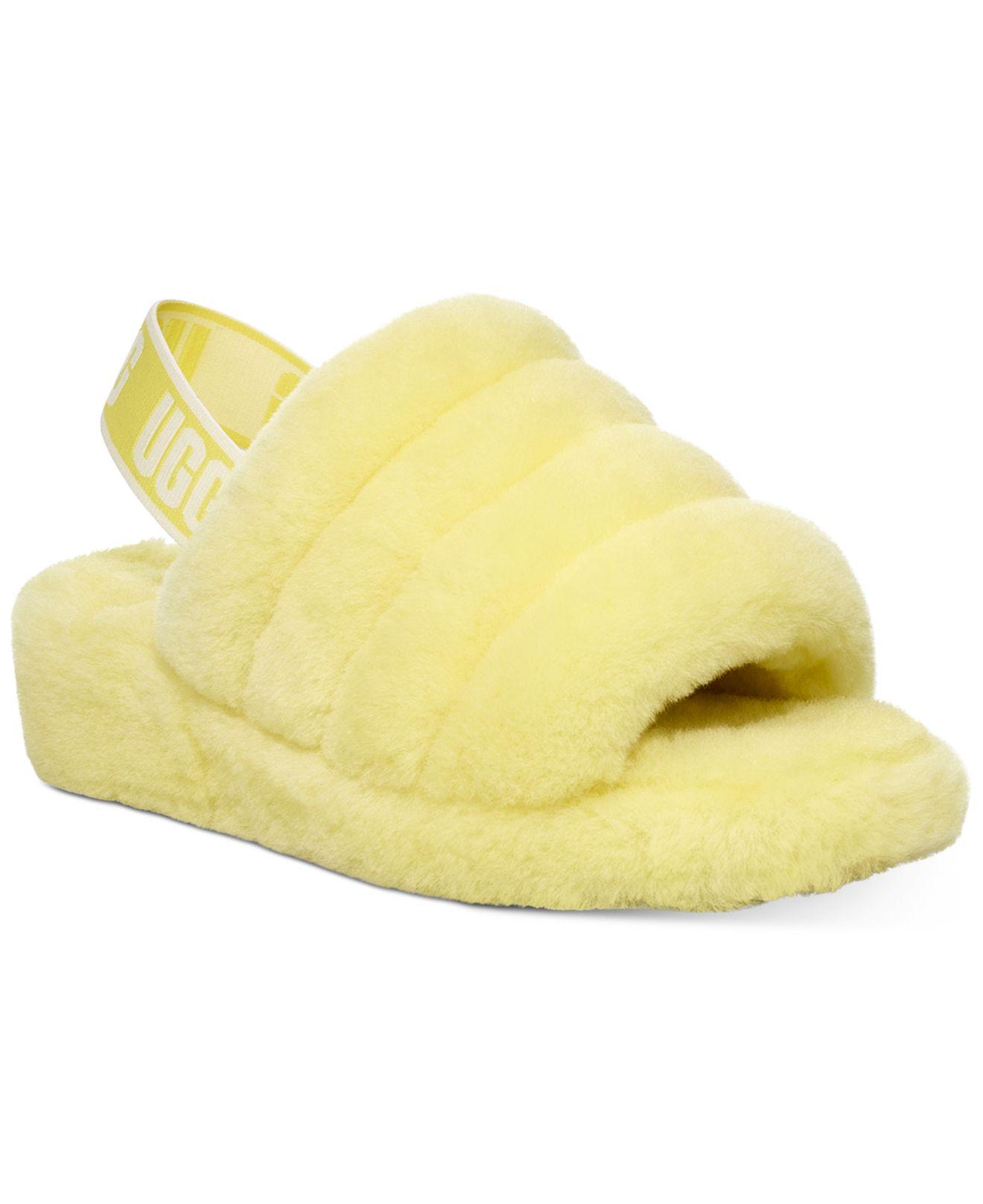 UGG Rubber Fluff Yeah Slides - Shoes in Neon Yellow (Yellow) | Lyst