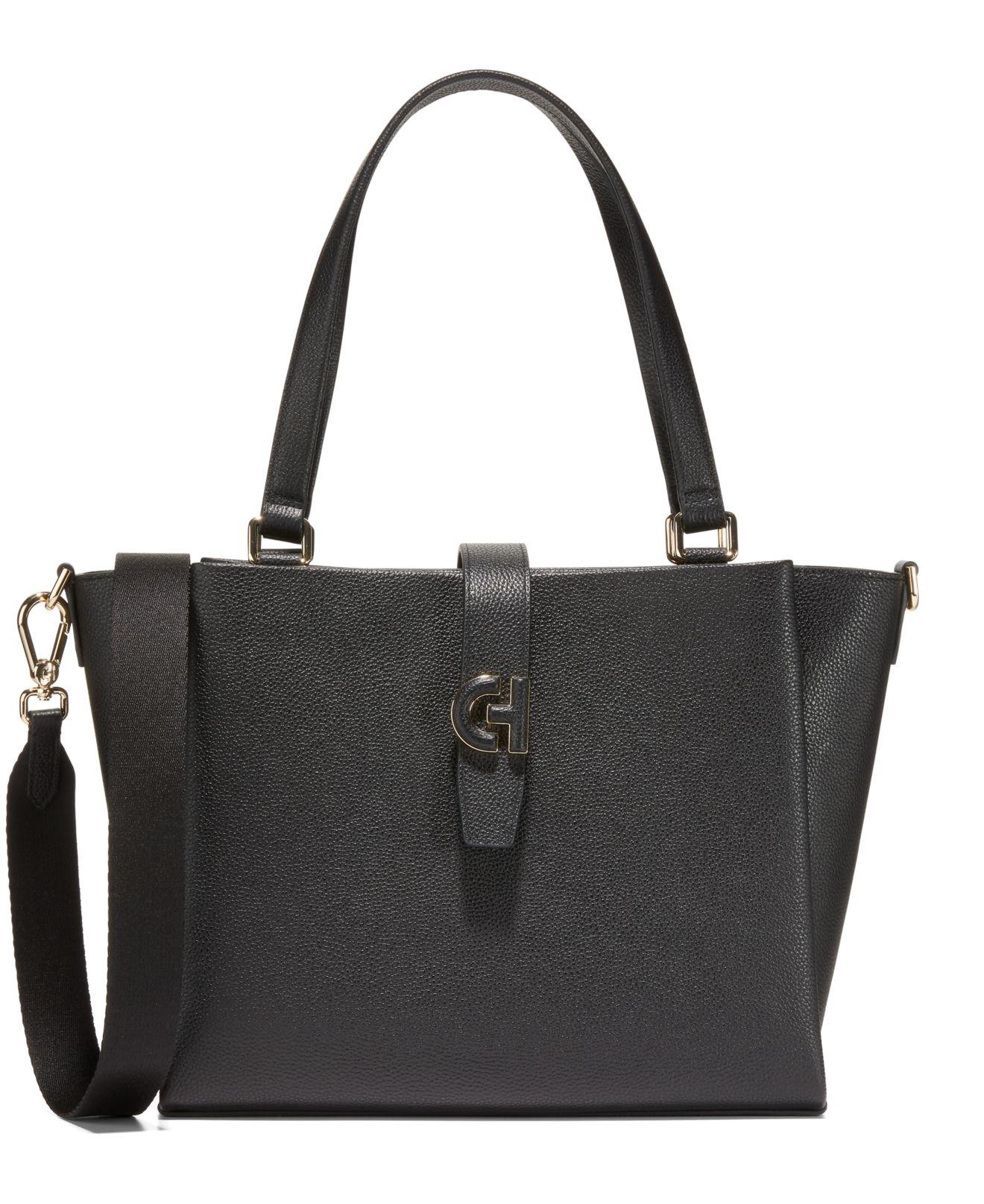Cole Haan Essential Carryall Leather Tote in Black | Lyst