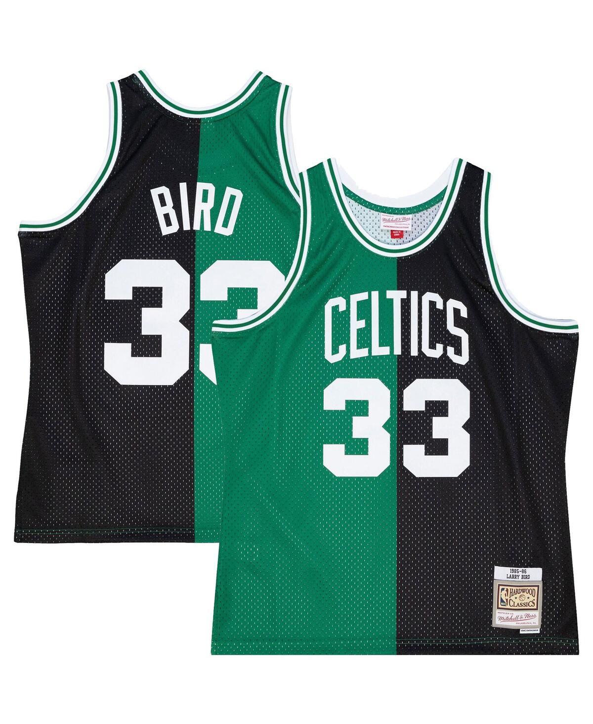 Men's Mitchell & Ness Larry Bird Kelly Green Boston Celtics Big & Tall  1985-86 NBA 75th Anniversary Diamond Swingman Jersey