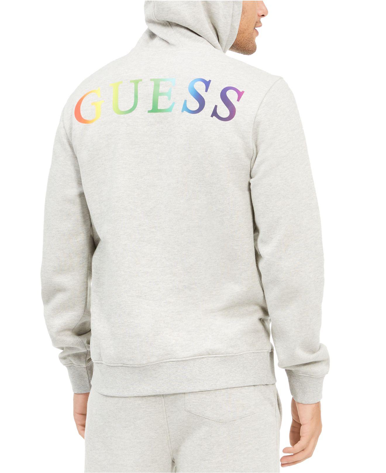 guess rainbow hoodie