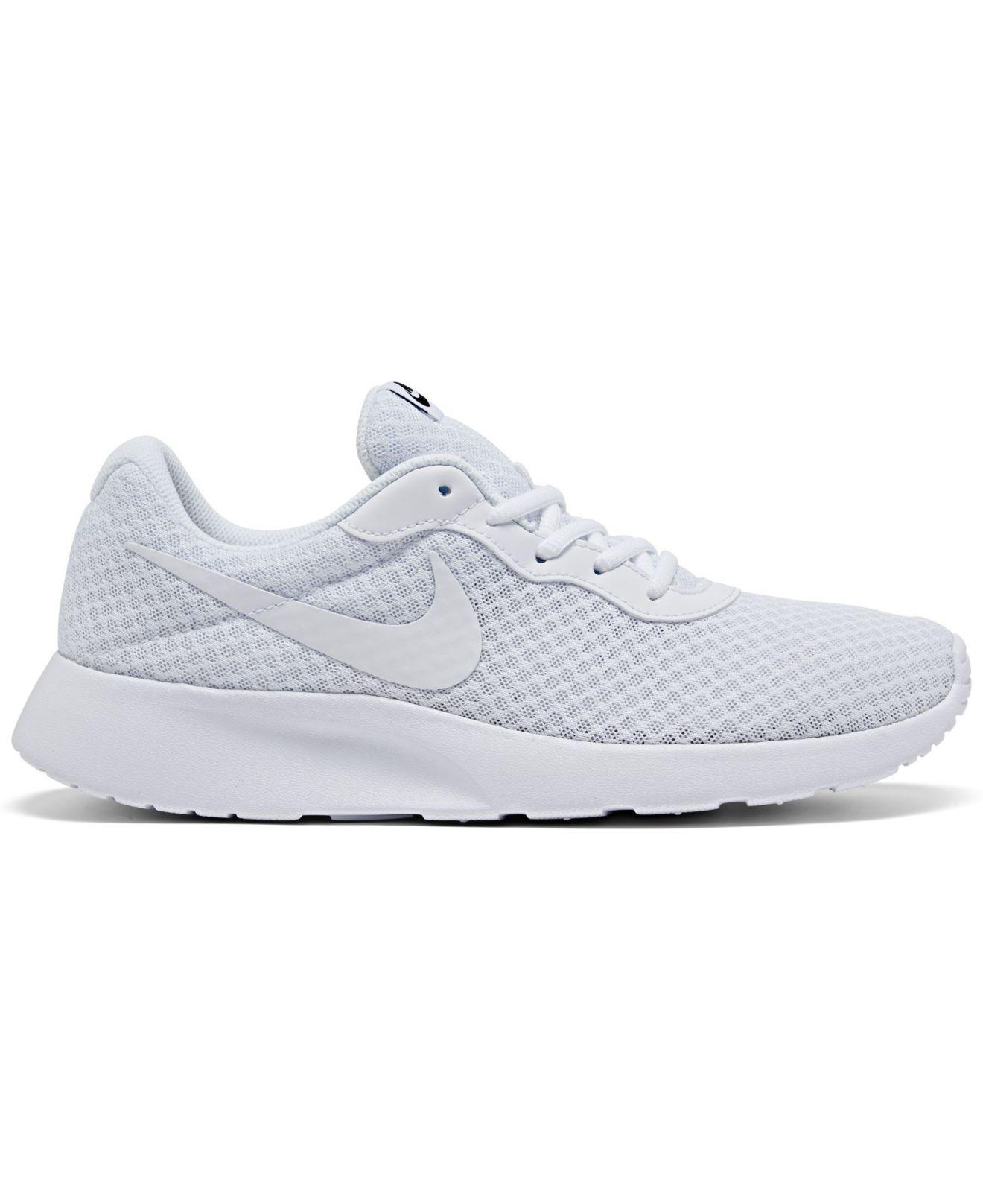 Nike Women's Tanjun Casual Sneakers From Finish Line in White | Lyst