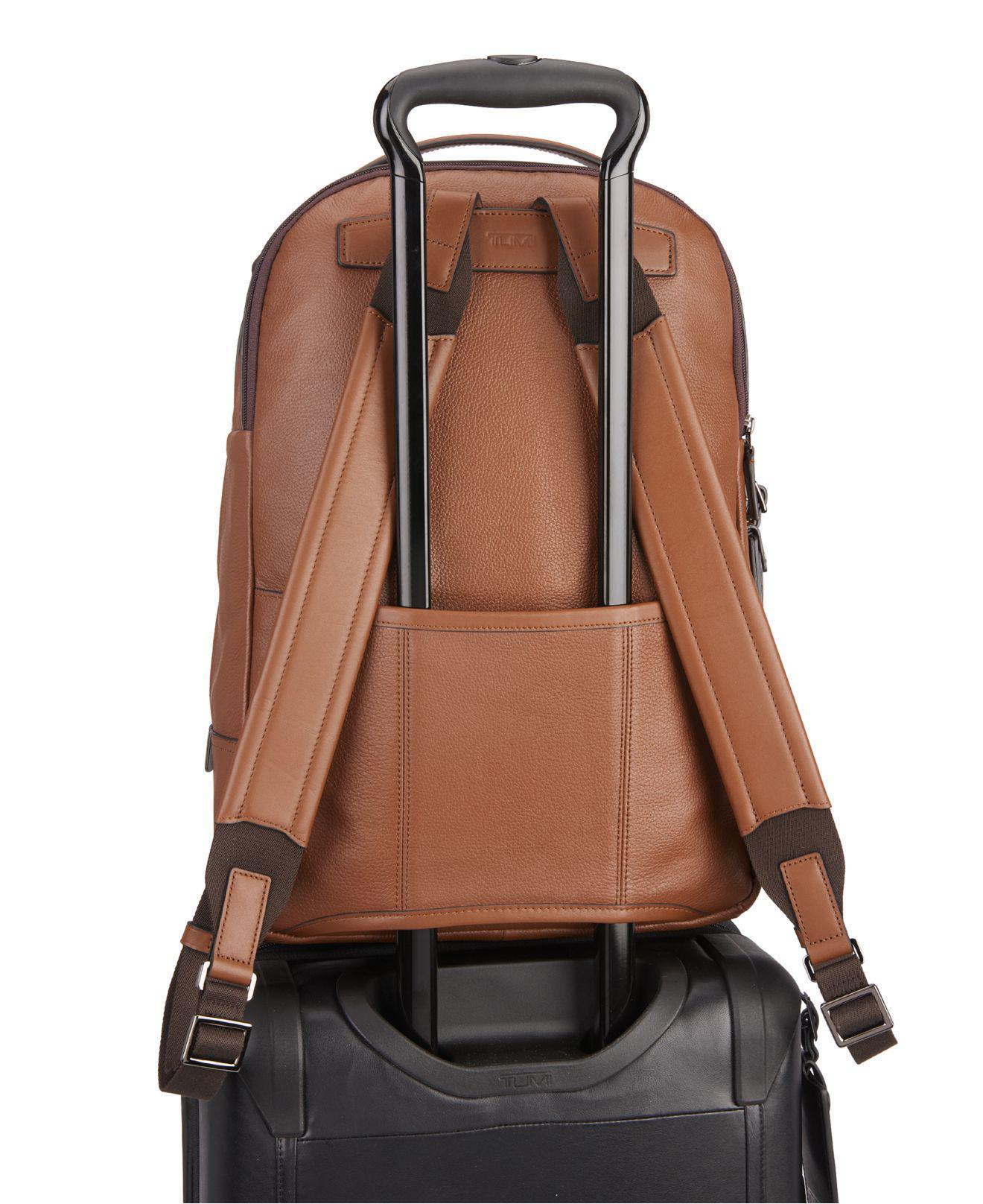 Tumi Harrison Webster Leather Backpack in Brown Pattern (Brown) for Men ...