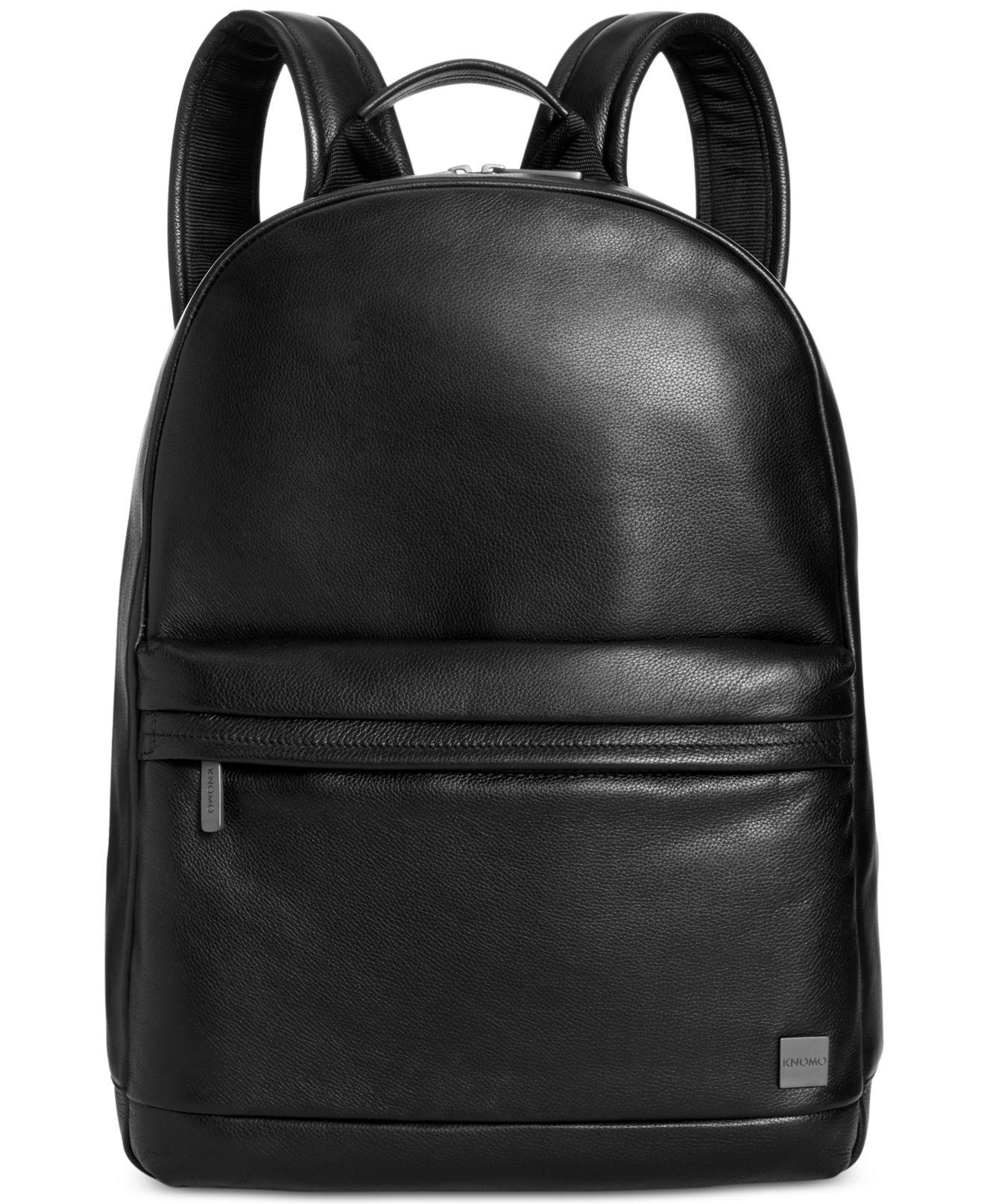 Lyst - Knomo Leather Laptop Backpack in Black