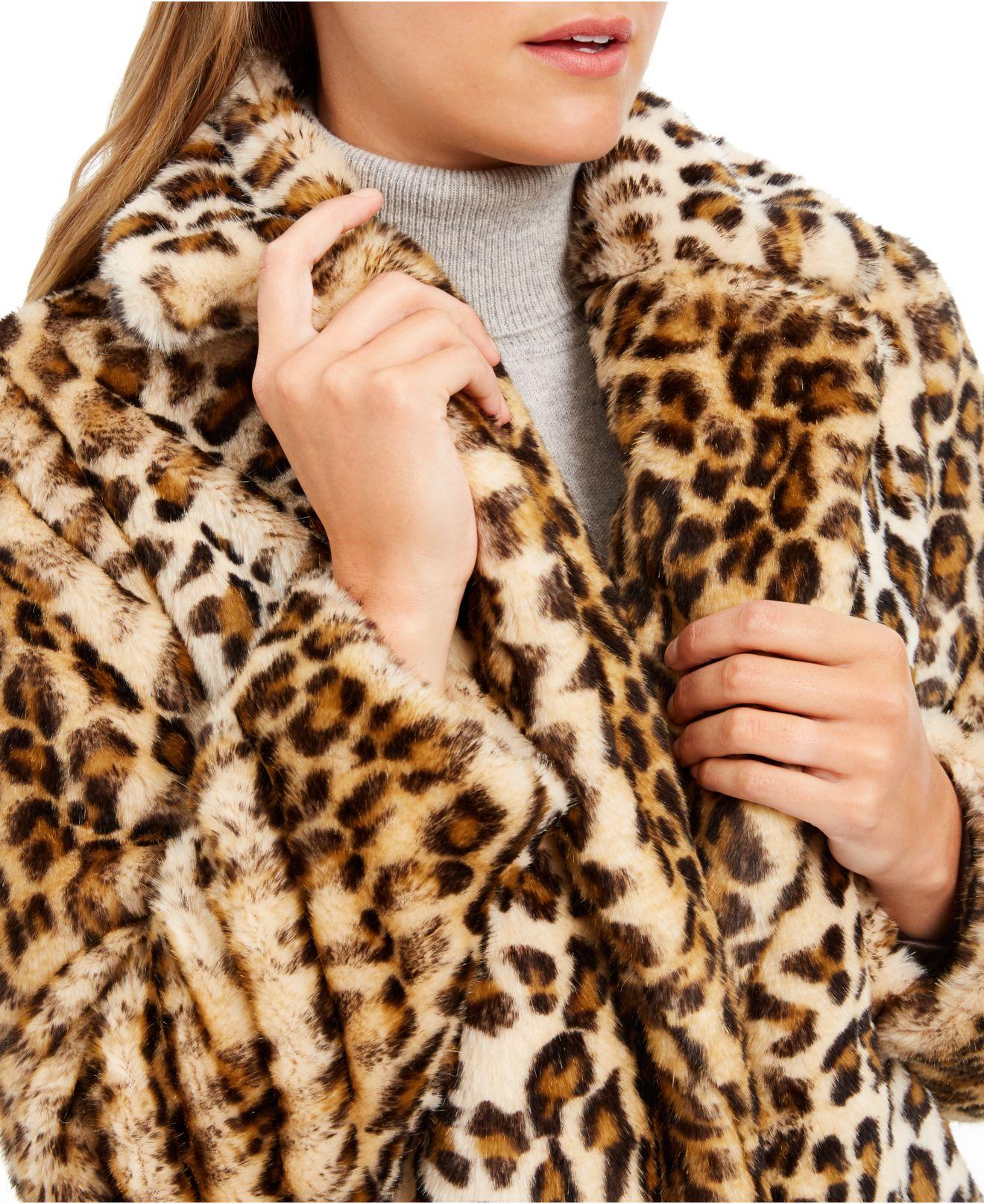 leopard print coat petite
