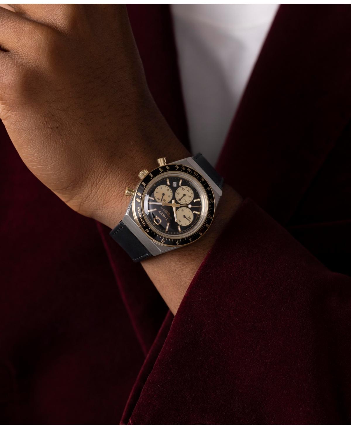 Timex Analog Leather Strap Watch in Black for Men Lyst