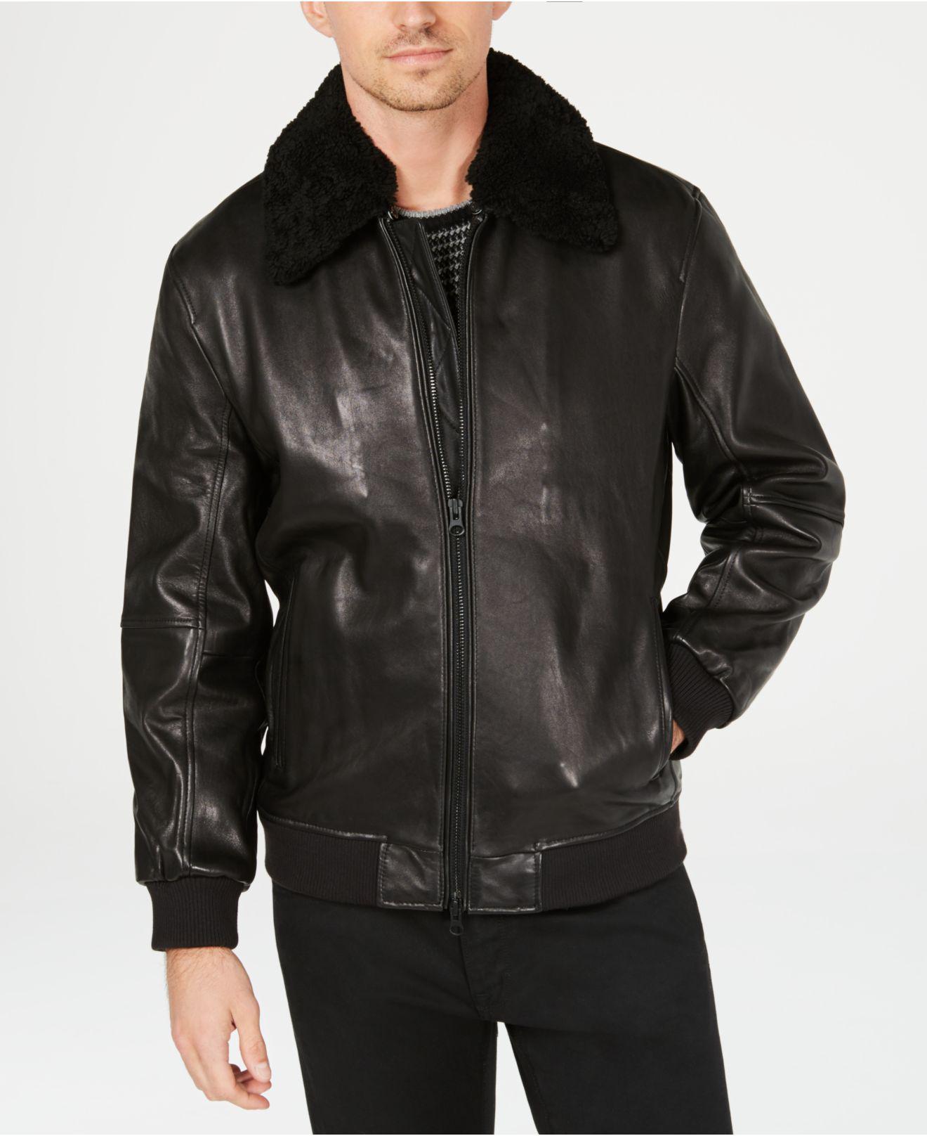 kenneth cole shearling coat