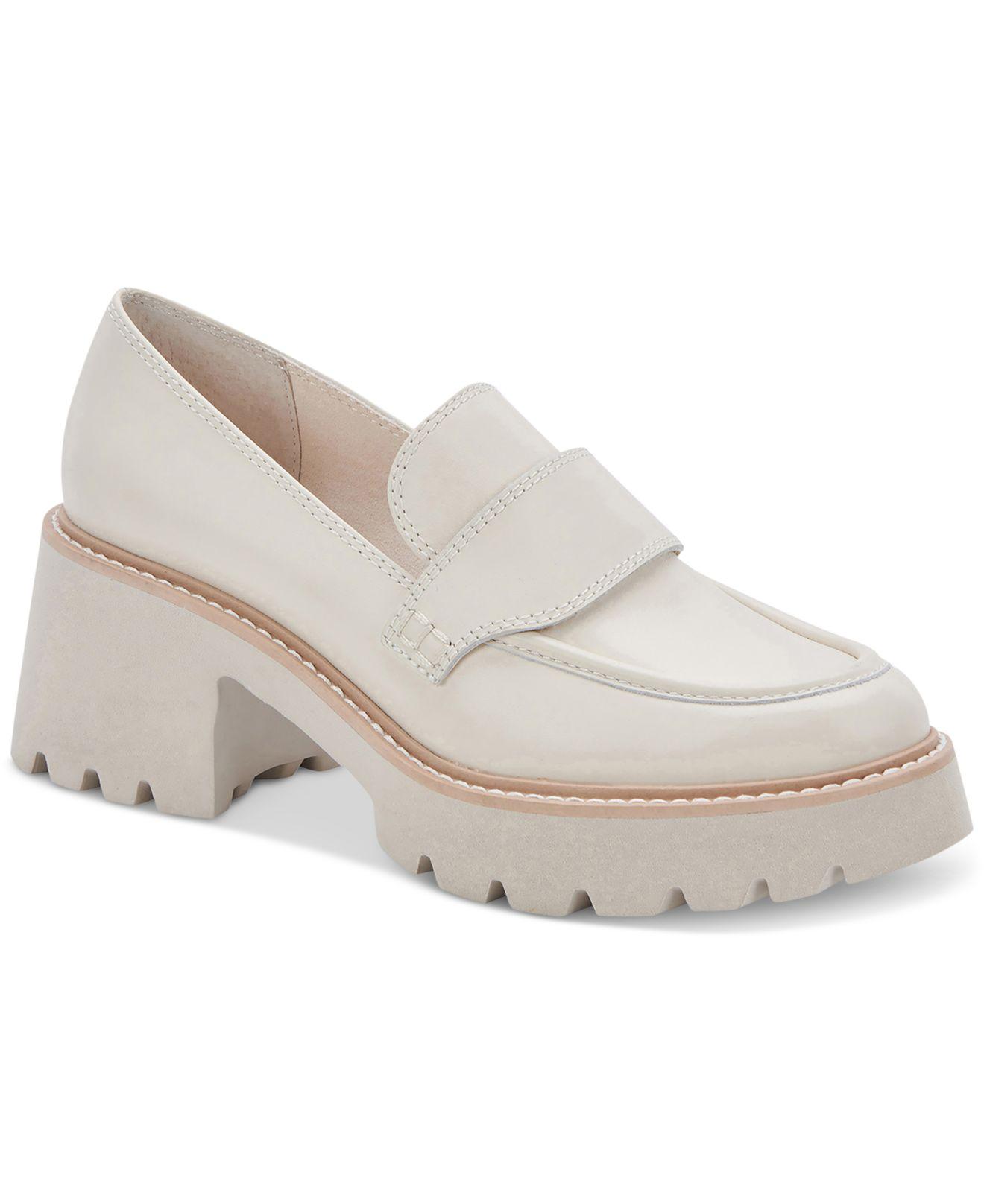 Dolce Vita Halona Lugsole Loafer Pumps in White Lyst