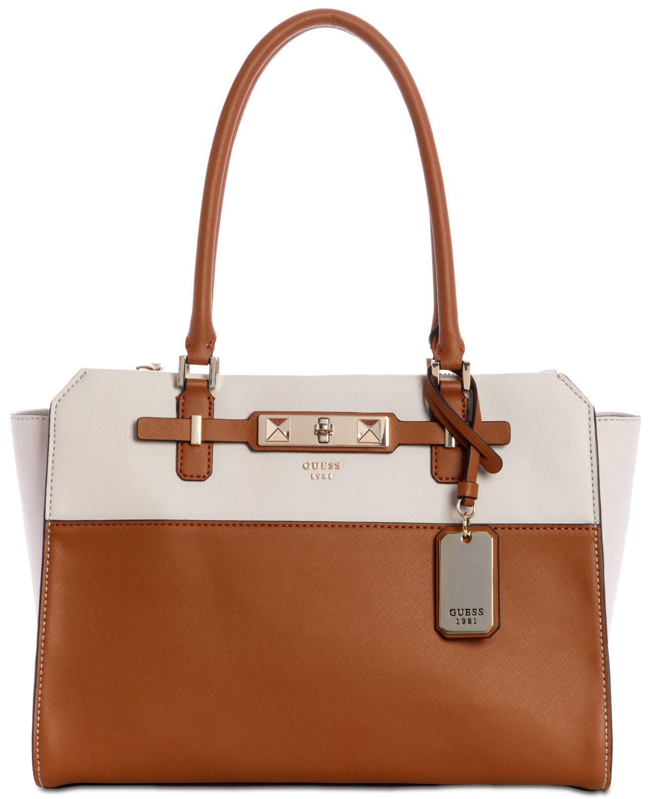 guess cherie status carryall satchel