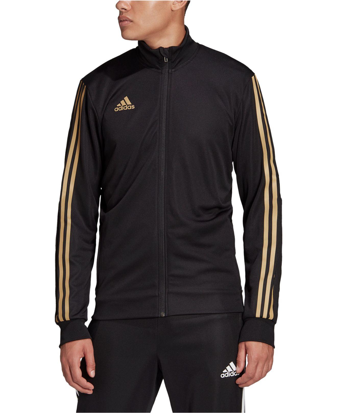 adidas Synthetic Tiro Metallic Track Jacket in Black for Men - Lyst