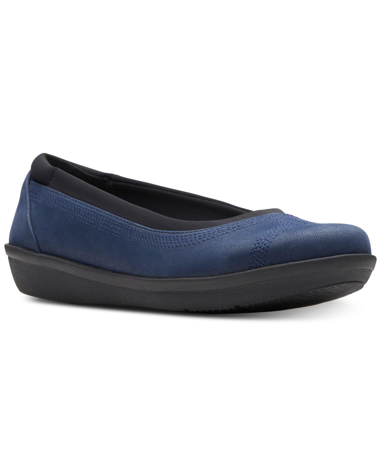 clarks blue flat shoes