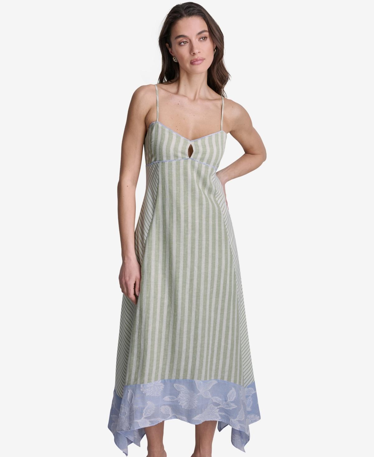 bcbg linen dress NWT BCBG MAXAZRIA One Shoulder Striped Linen Sheath Dress Sz S-$178