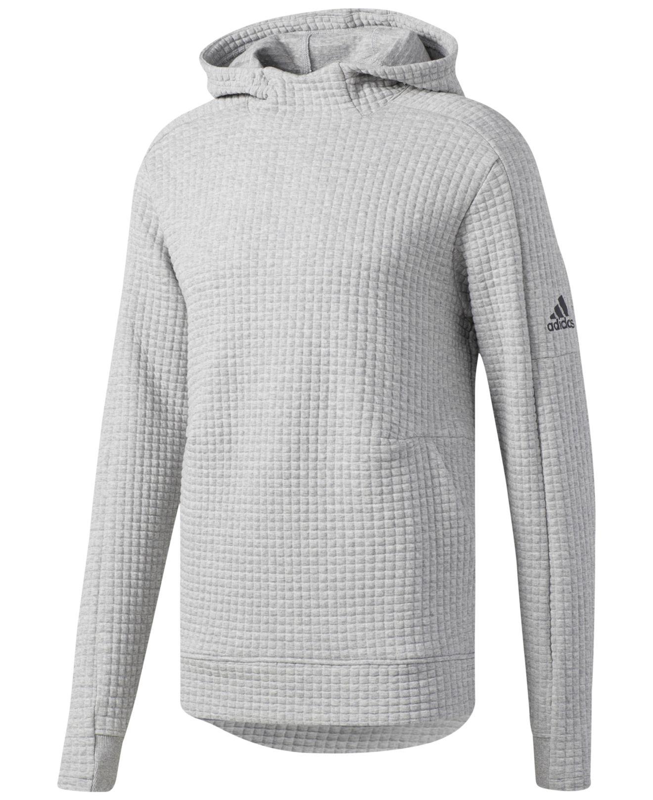 adidas Cotton Men's Z.n.e. Pulse Squad Id Quilted Hoodie in Light Grey  Heather (Gray) for Men - Lyst